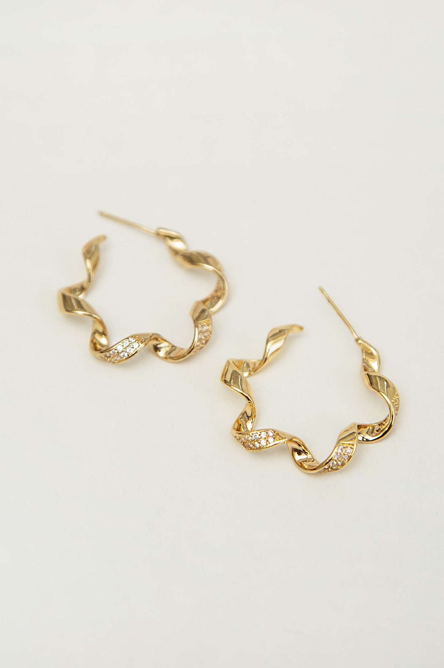 Golden Twisted Hoops