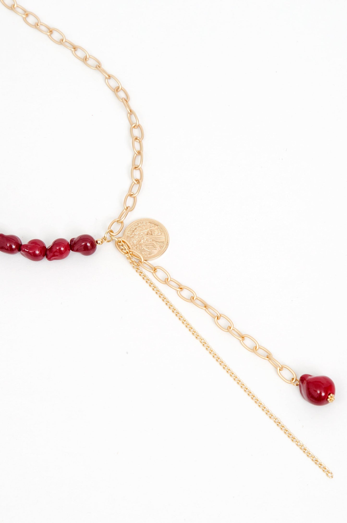 Pearl Rock Charm Necklace