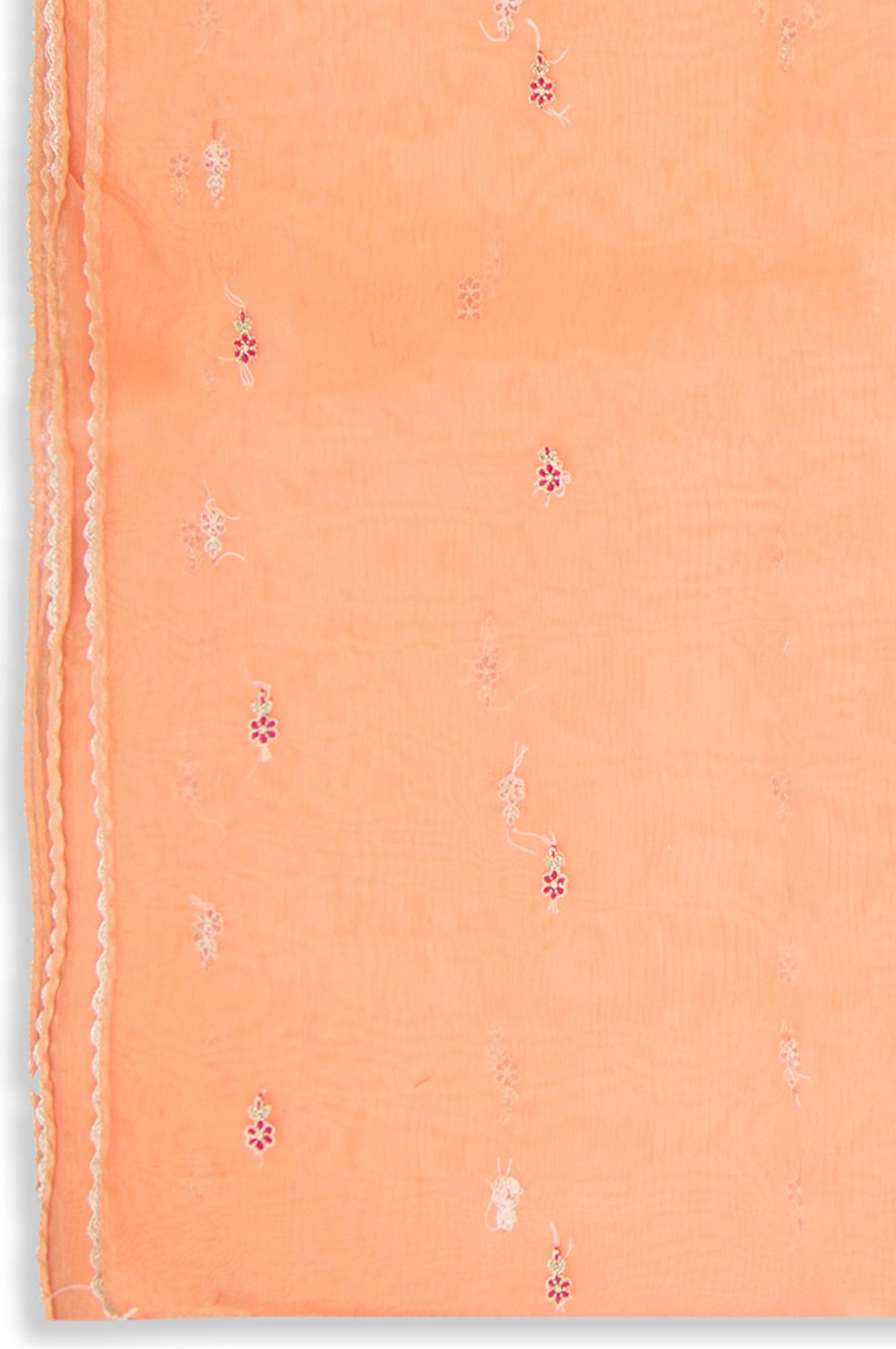 Printed Organza Dupatta - Peach