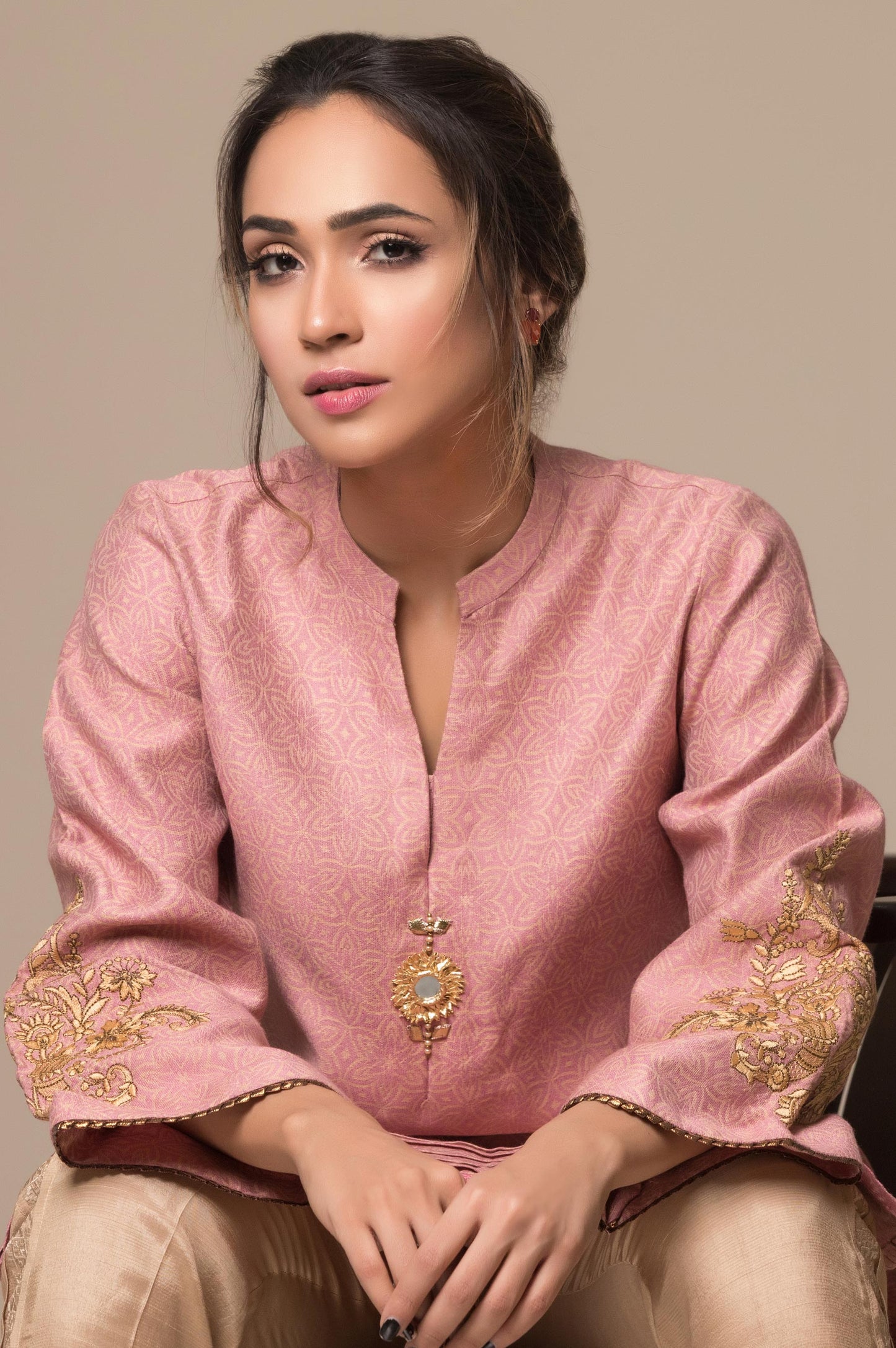 Stitched 1 Piece Cotton Jacquard Shirt