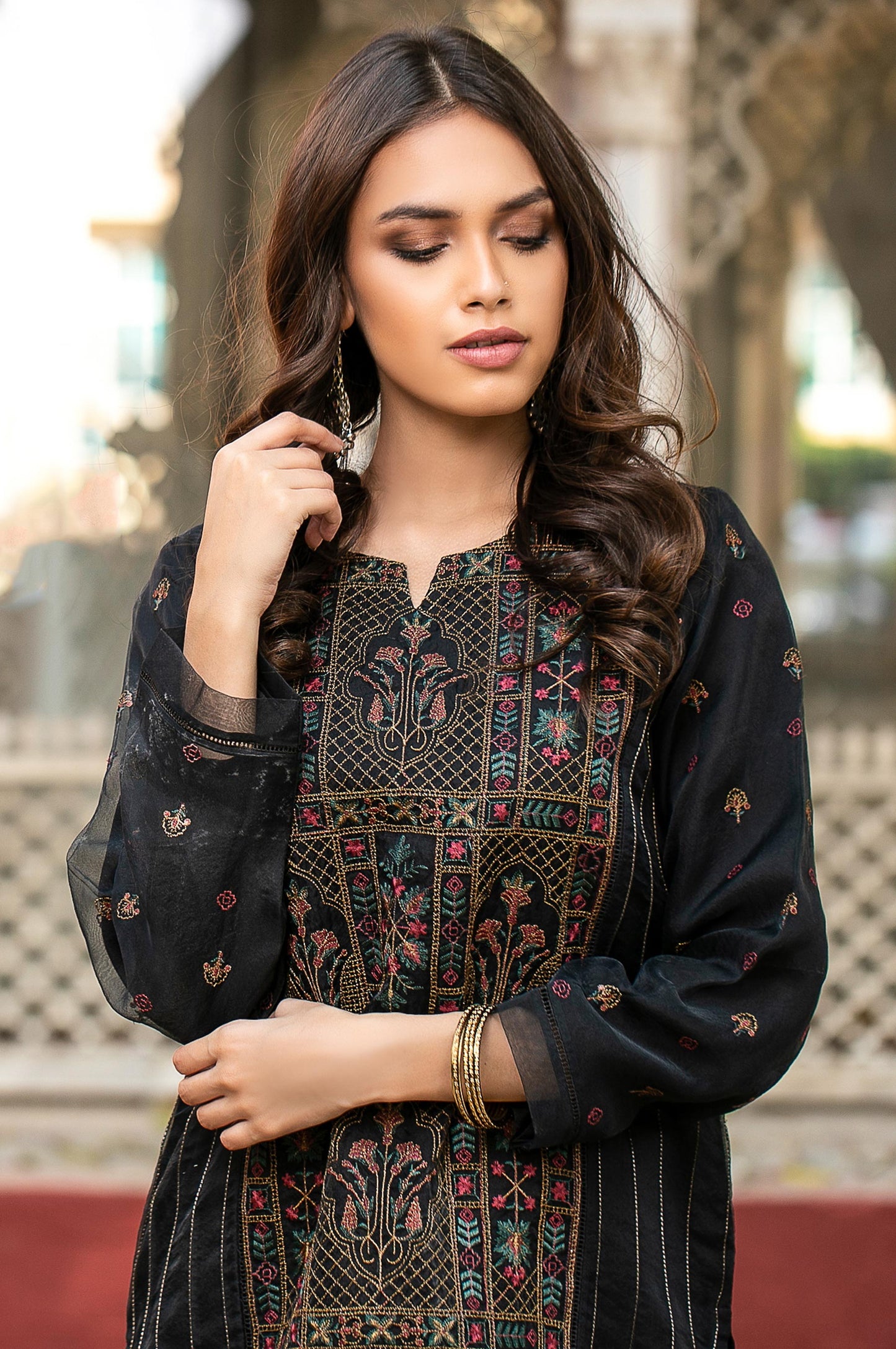 Stitched 1 Piece Organza Shirt