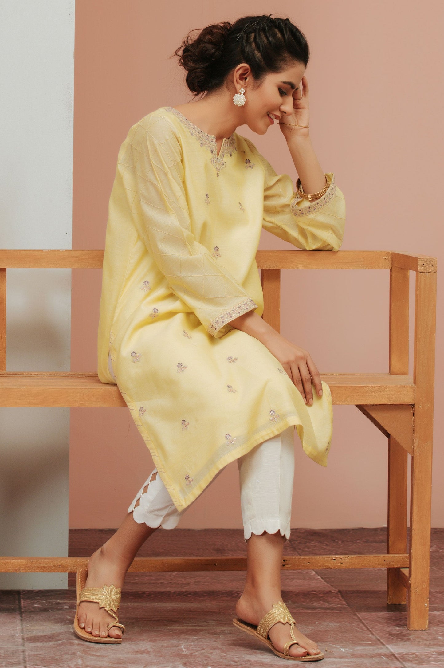 Stitched 1 Piece Cotton Staple Embroidered Shirt