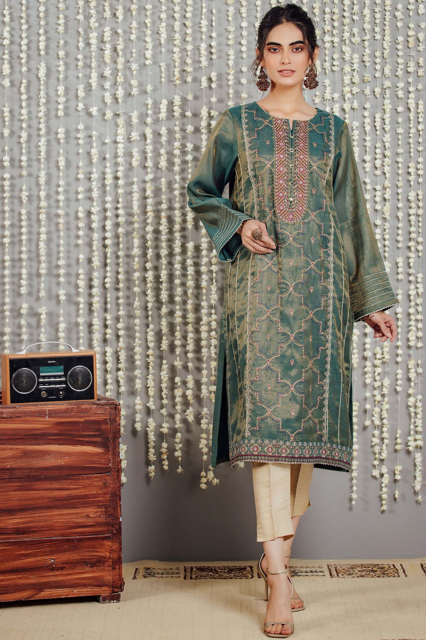 Stitched 1 Piece Staple Mysuri Embroidered Shirt