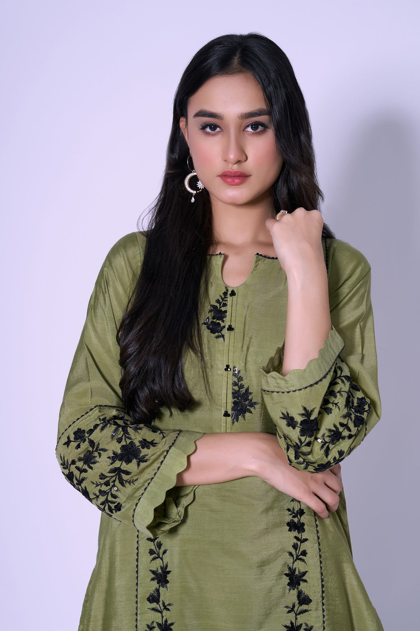 Stitched 1 Piece Paper Cotton Embroidered Outfit