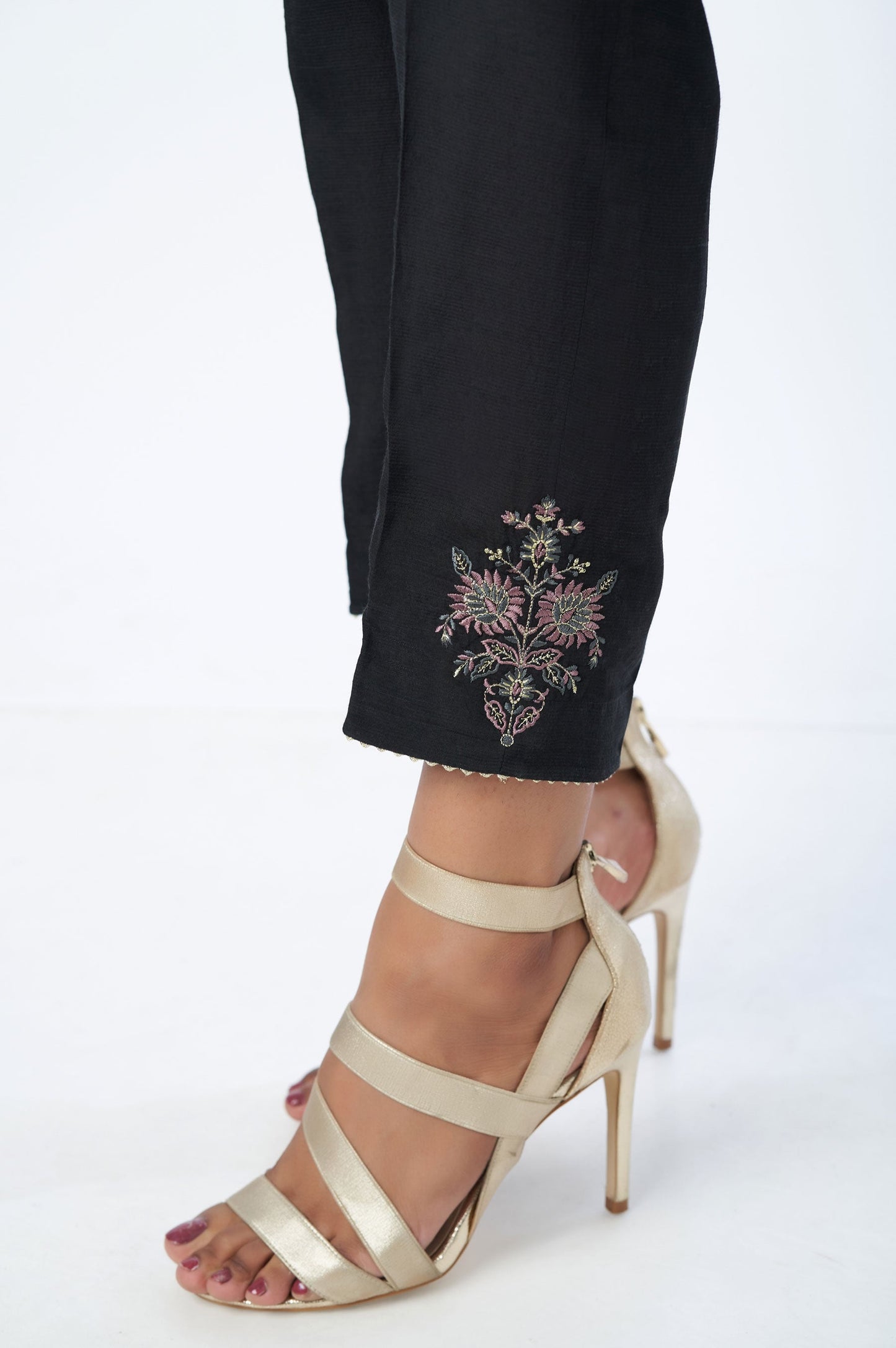 Stitched 2 Piece Velvet Embroidered Suit