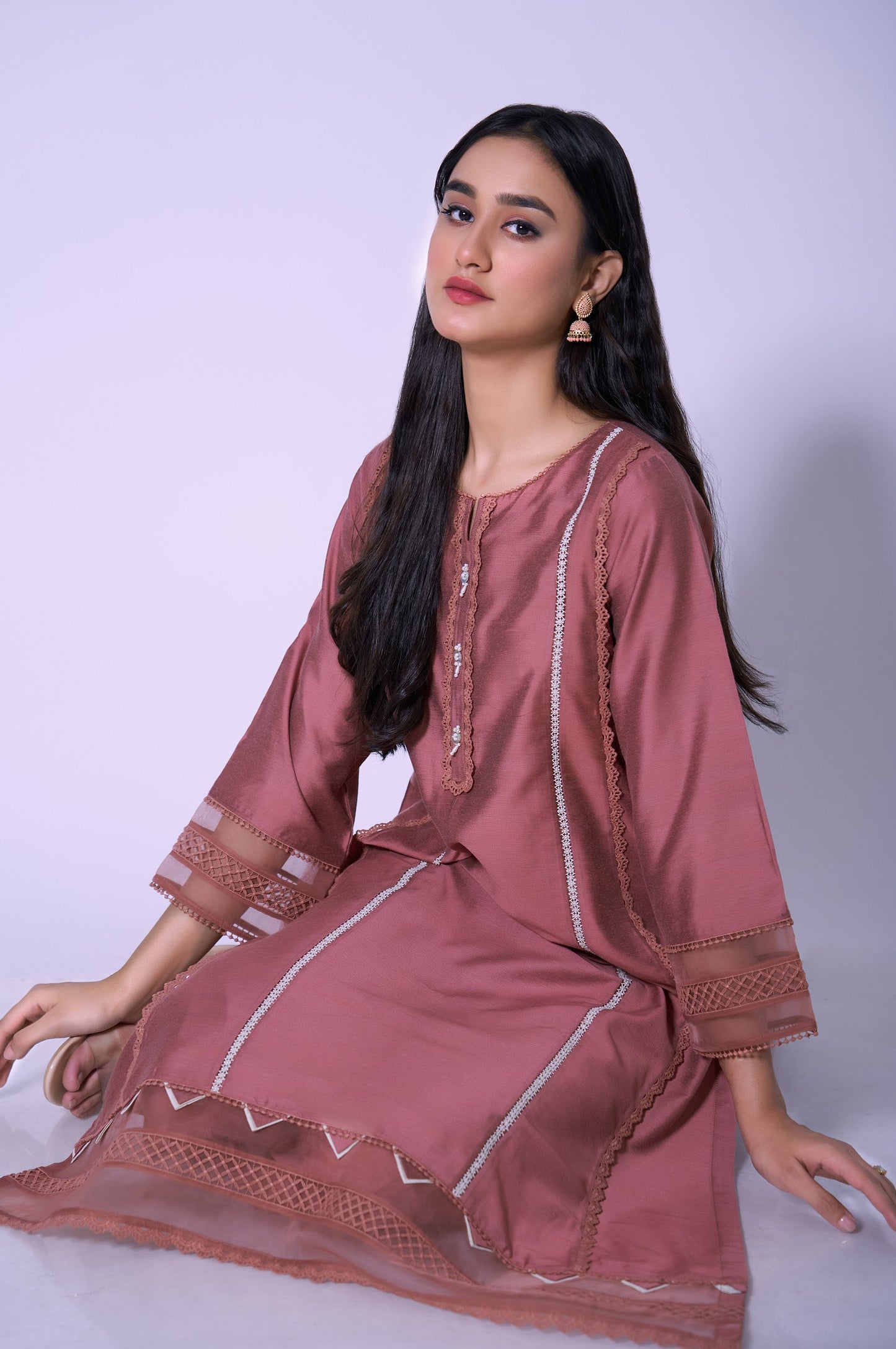 Stitched 2 Piece Cotton Silk Stylized Outfit