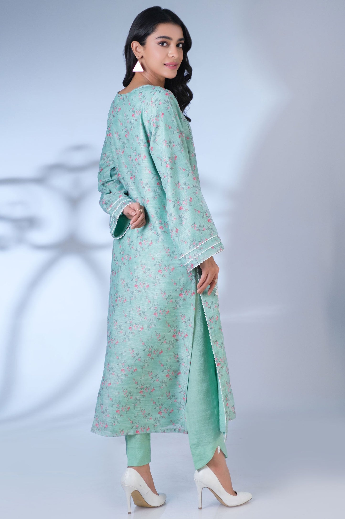 Stitched 2 Piece Cotton Staple Embroidered Outfit