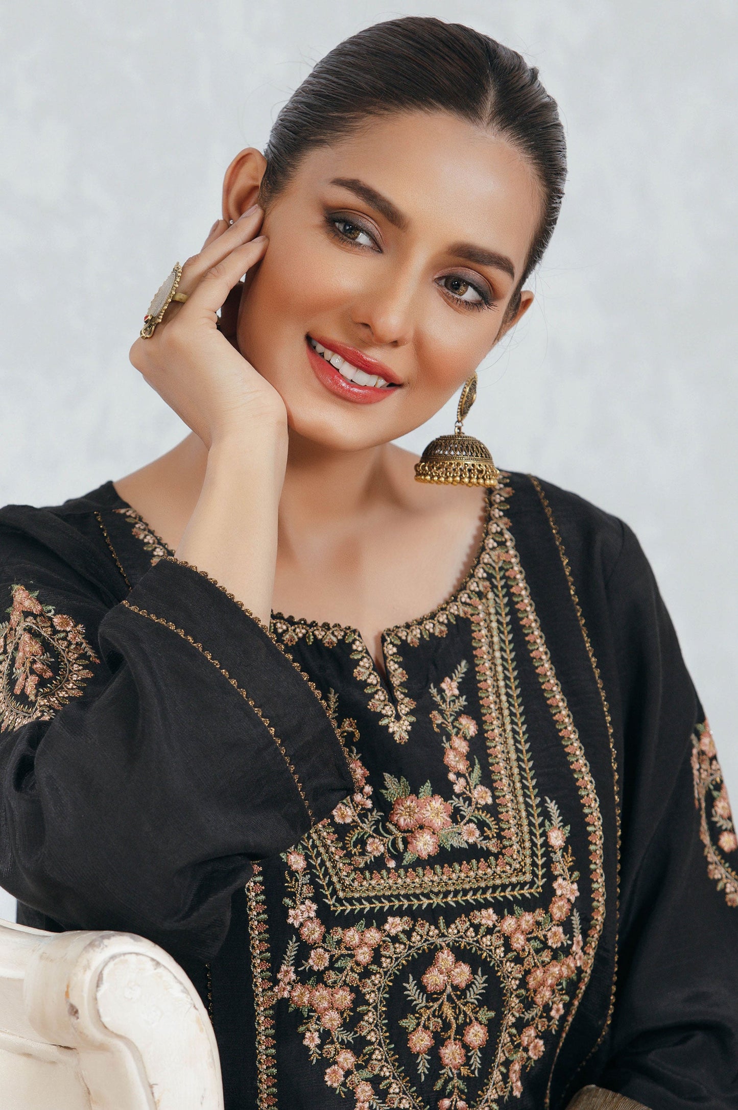 Stitched 3 Piece RawSilk Embroidered Suit