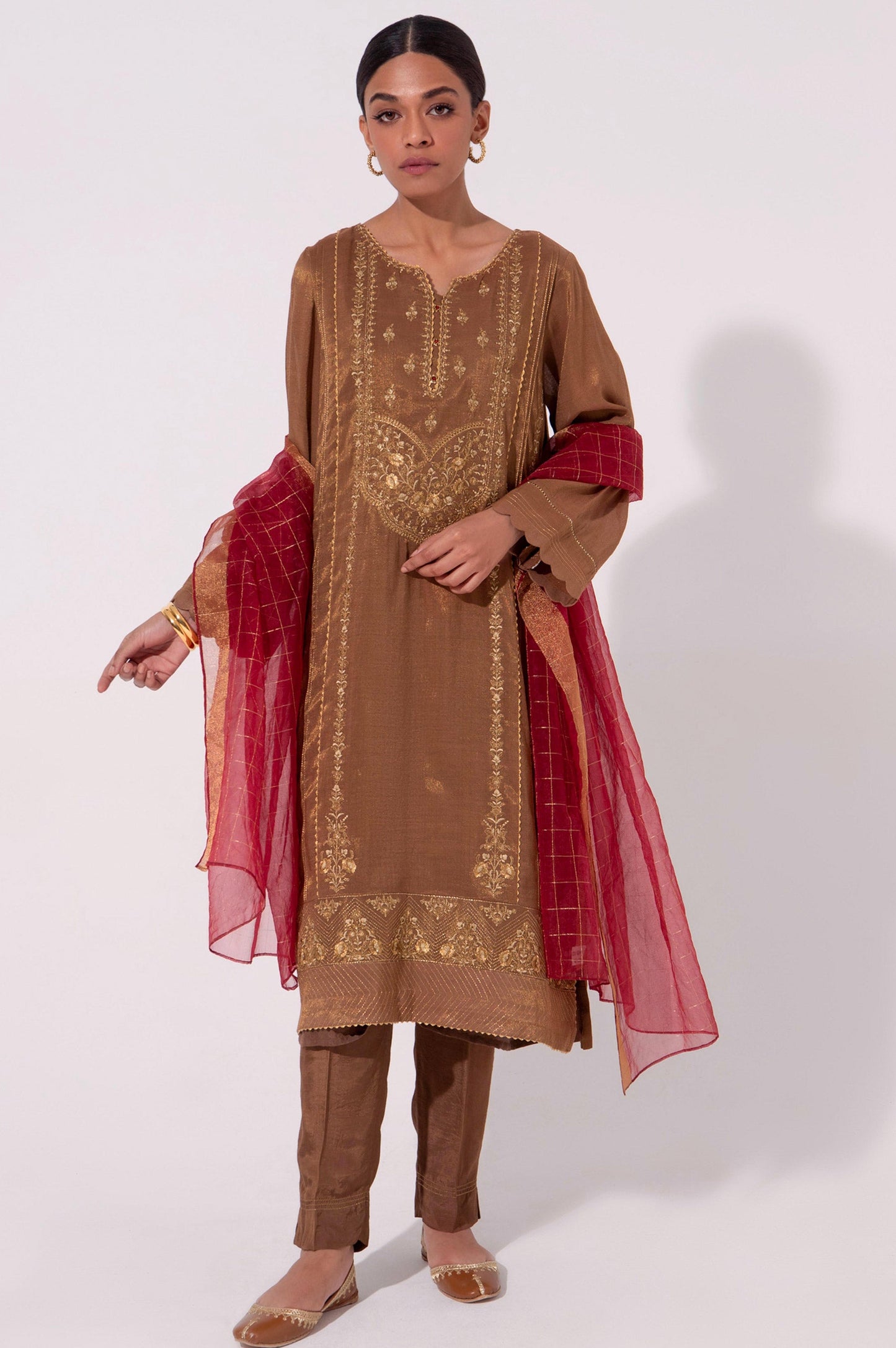 Stitched 3 Piece Staple Maysori Embroidered Suit