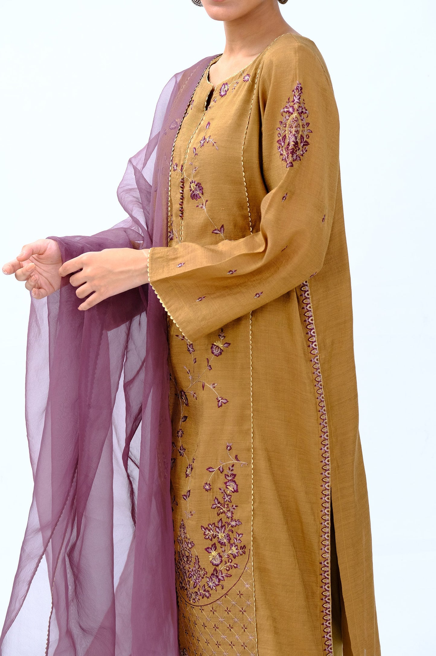 Stitched 3 Piece Staple Mysuri Embroidered Outfit