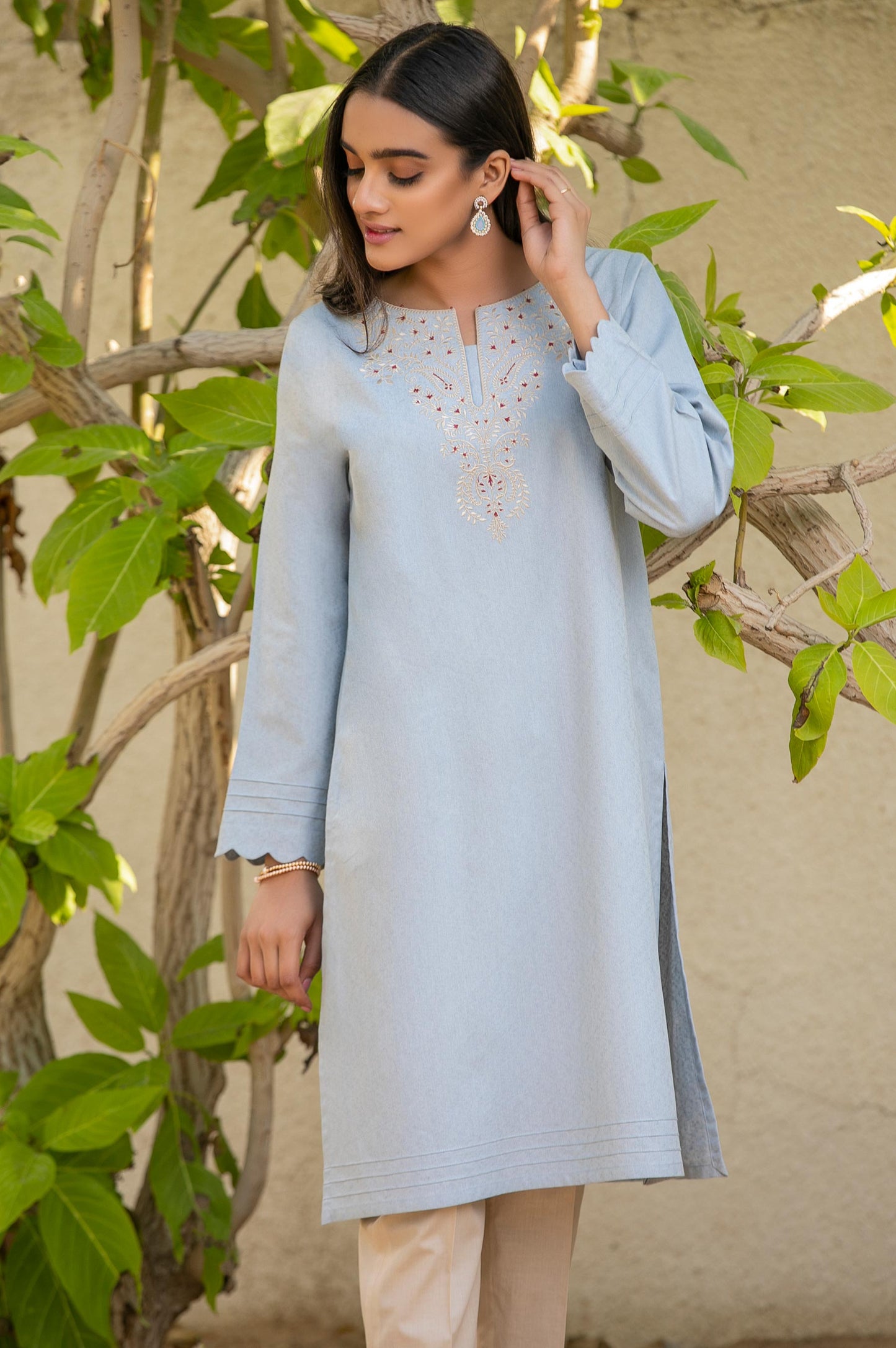 Stitched 1 Piece Embroidered Shirt