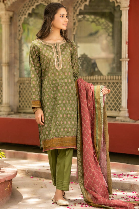 Unstitched 3 Piece Embroidered Lawn Suit