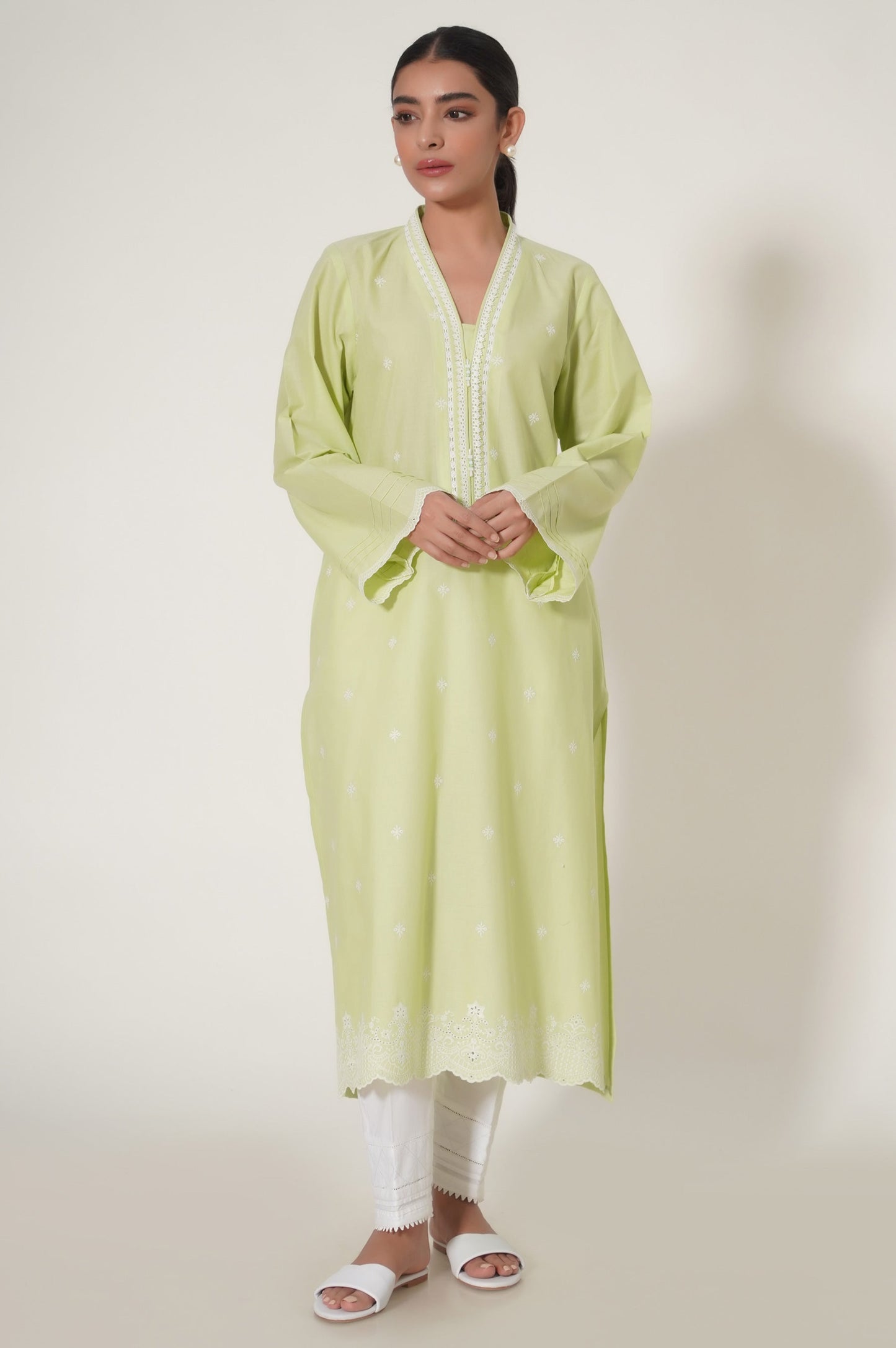 Stitched 1 Piece Embroidered Chikankari Shirt