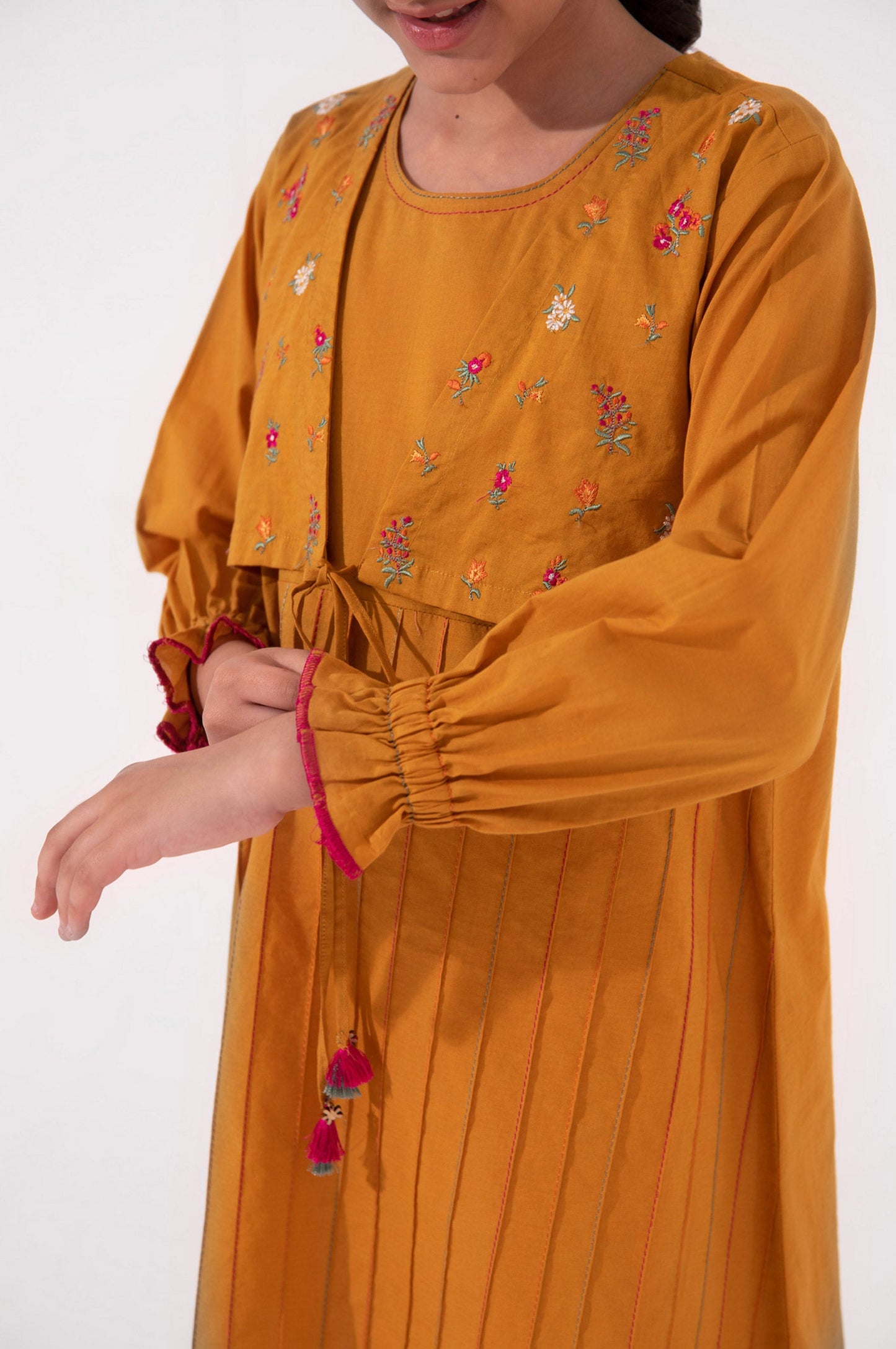 Stitched 1 Piece Embroidered Cambric Shirt