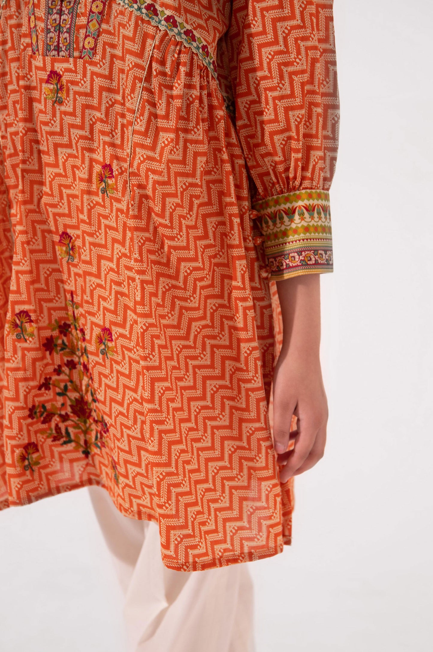 Stitched 1 Piece Embellished Lawn Shirt