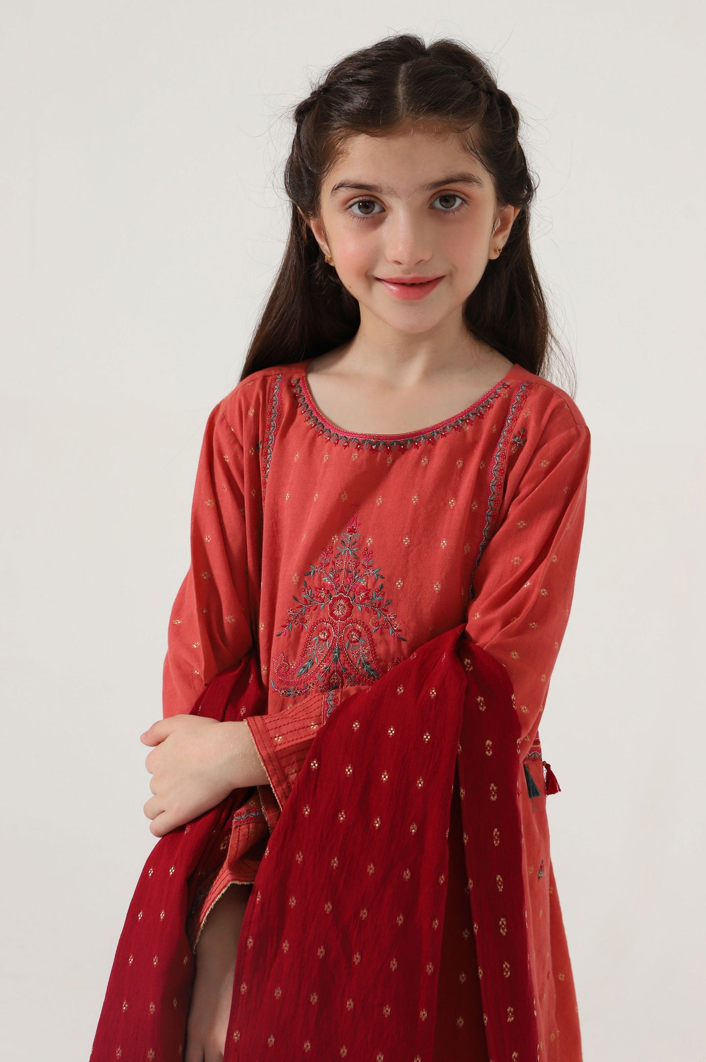 Stitched 2 Piece Embroidered Jacquard Suit