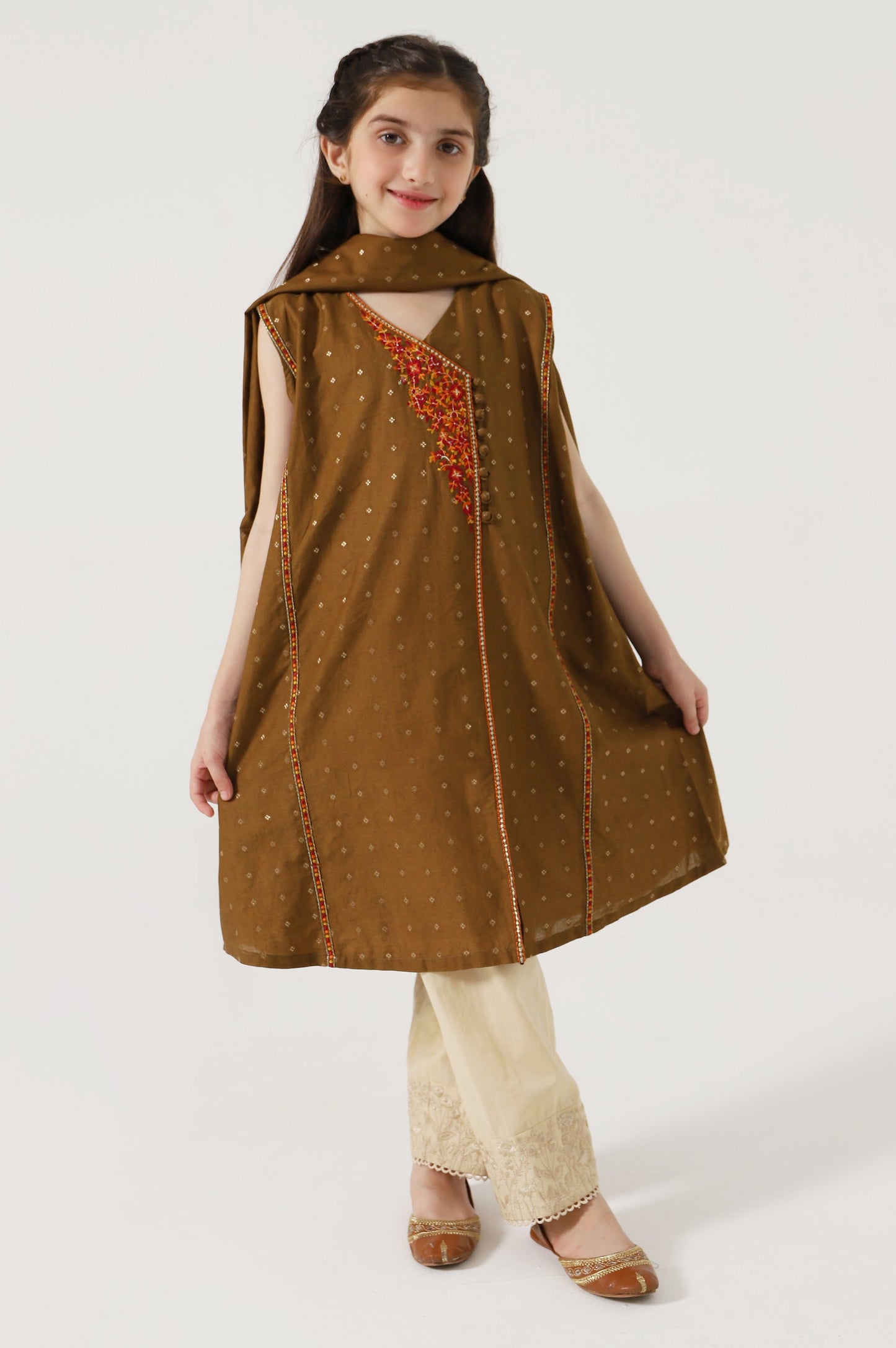 Stitched 2 Piece Embroidered Jacquard Suit