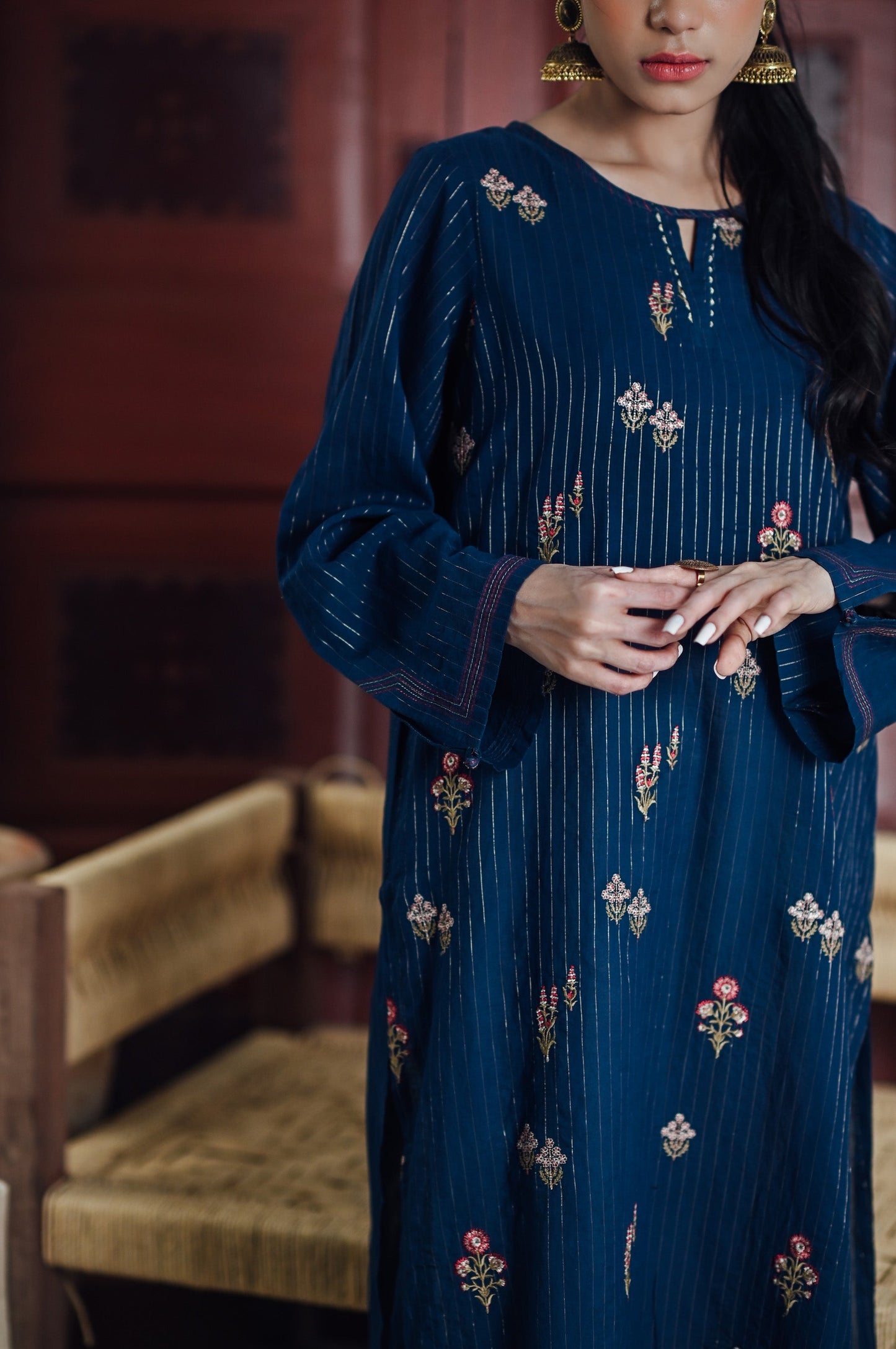 Stitched 1 Piece Zari Mysuri Shirt