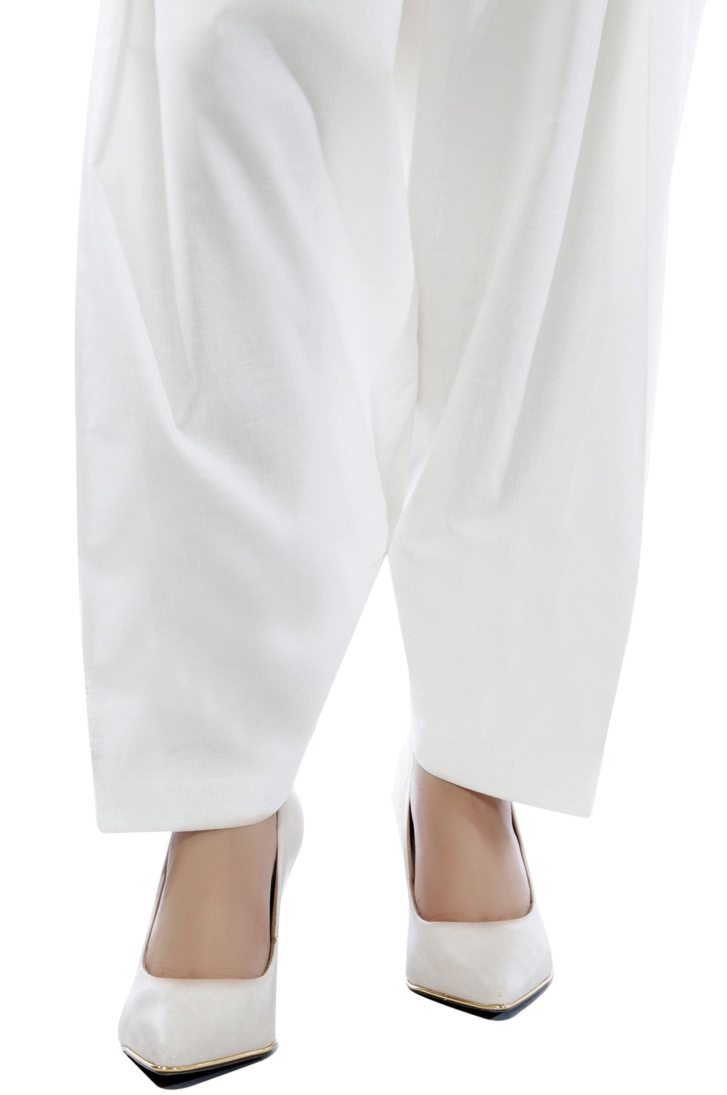 Basic Cambric Shalwar - White