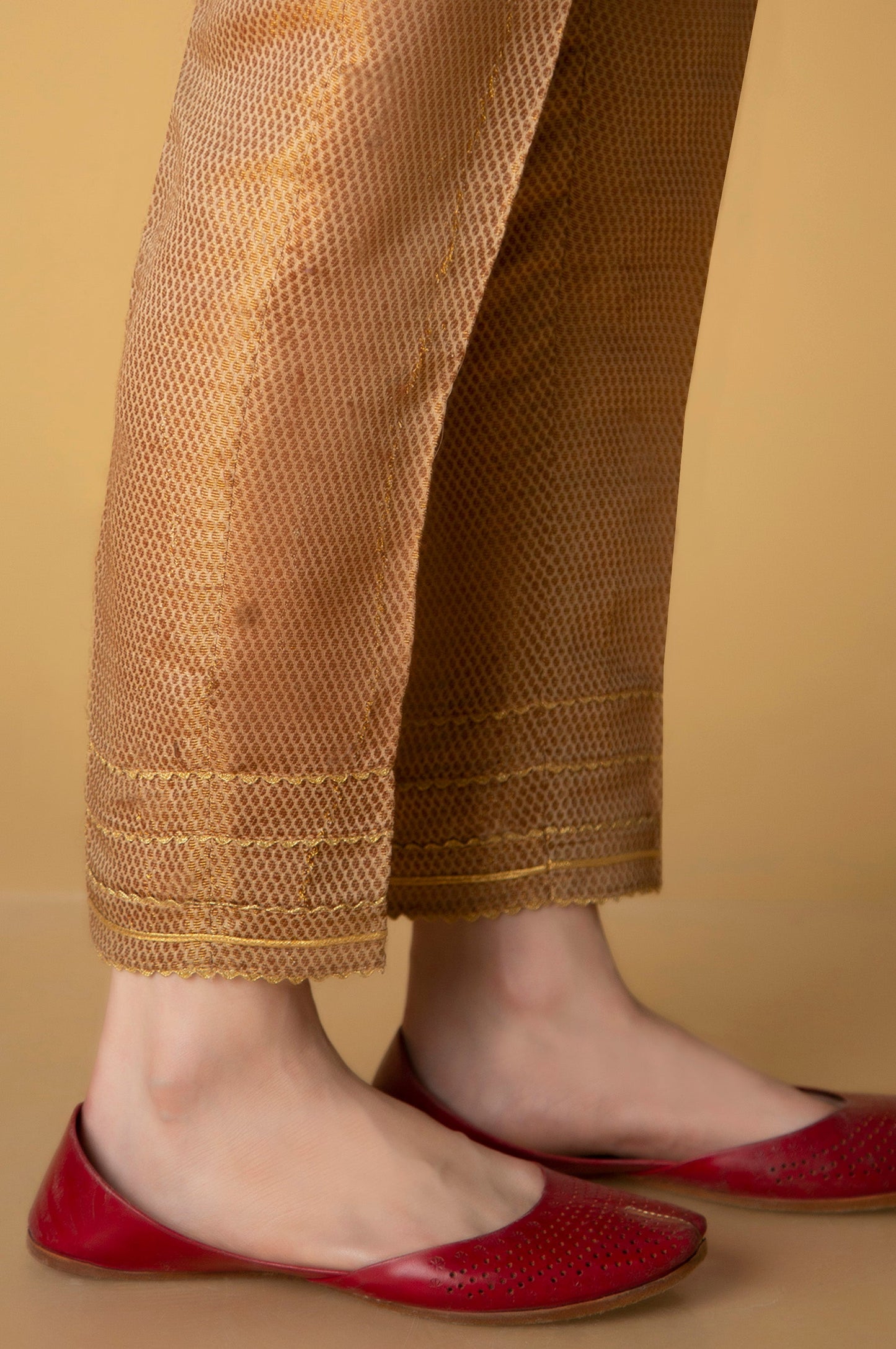 Embellished Jamawar Ciggarette Pant