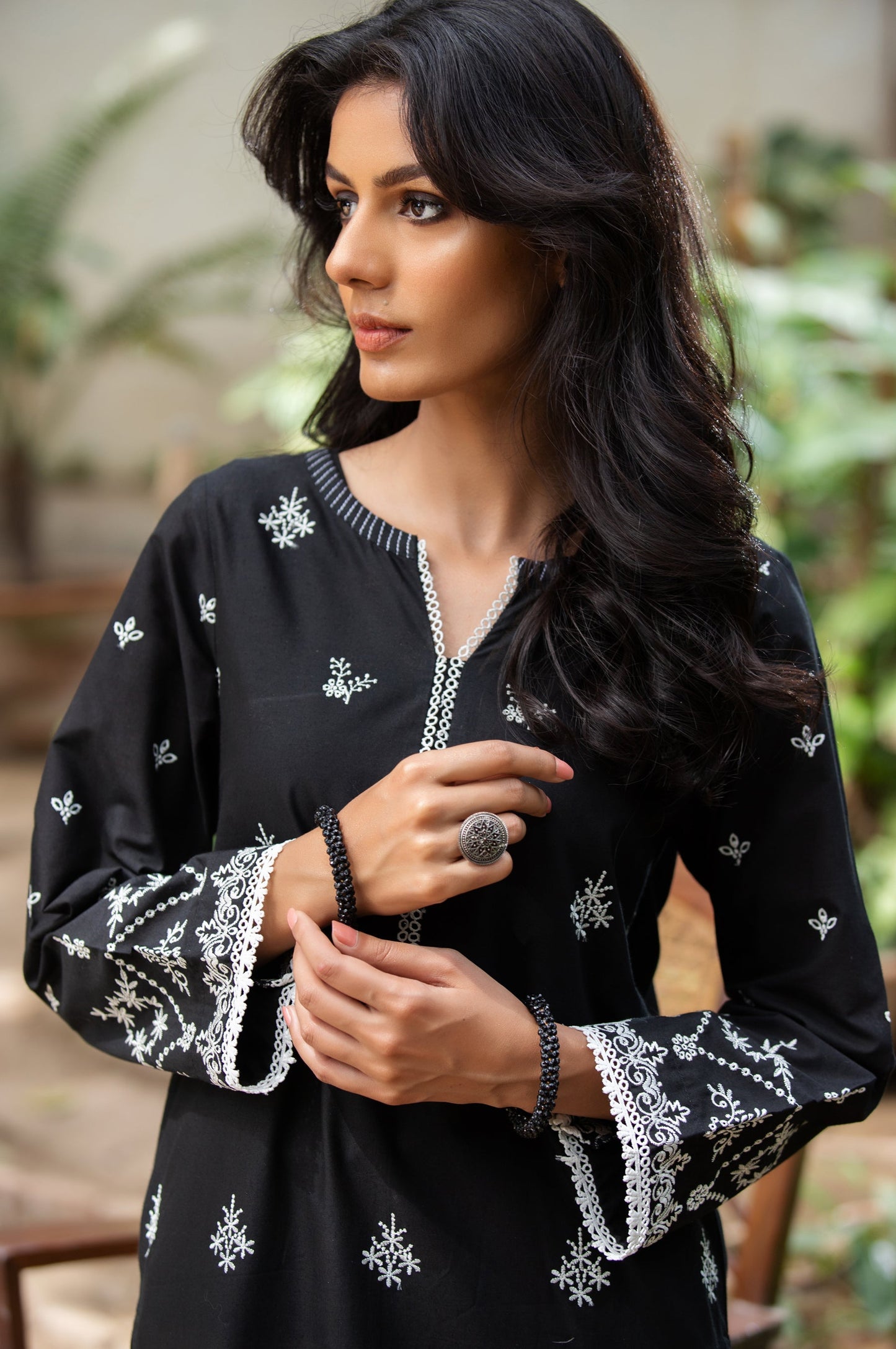 Stitched 1 Piece Chikankari Cambric Shirt