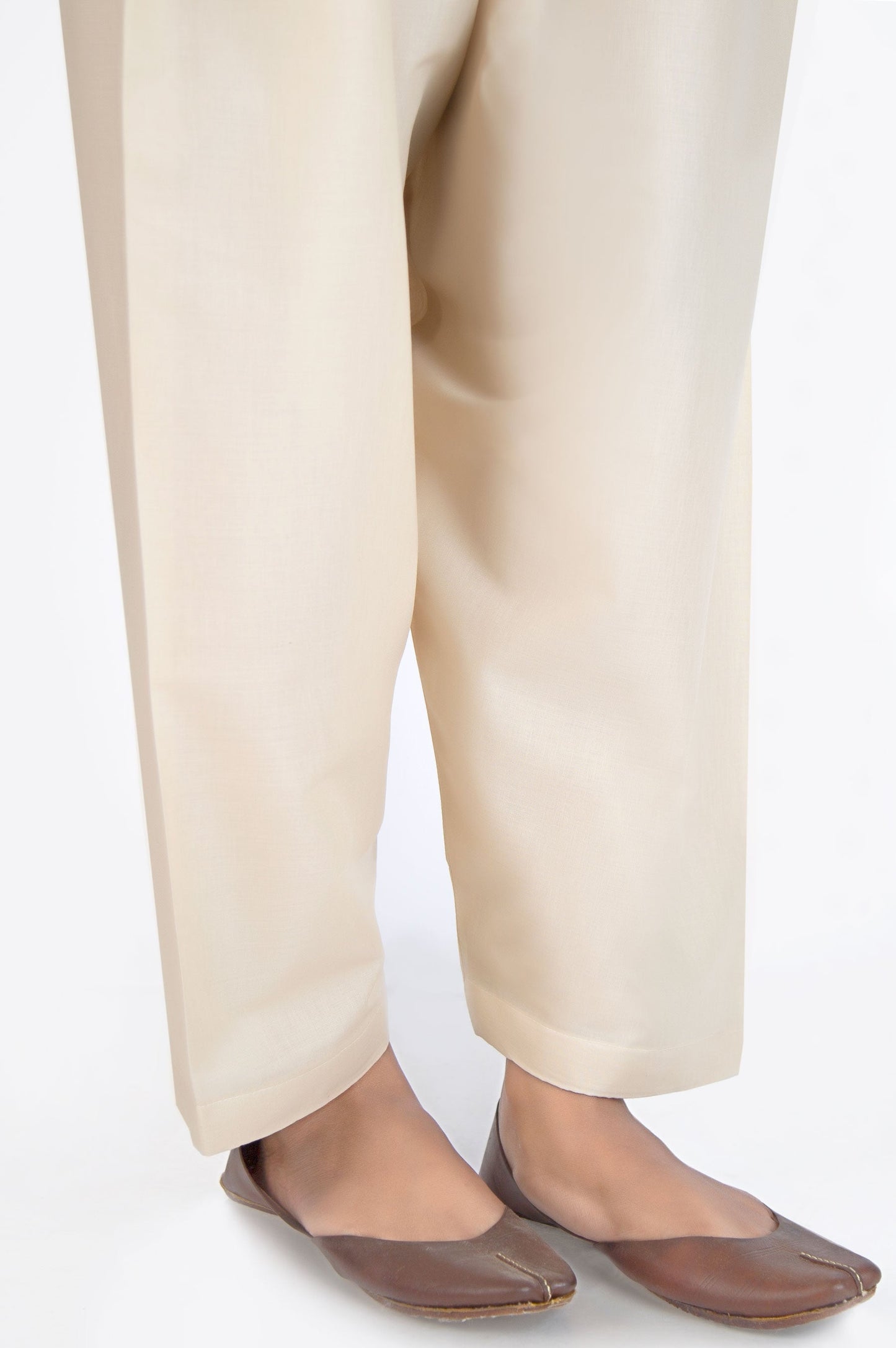 Basic Cambric Shalwar - Beige