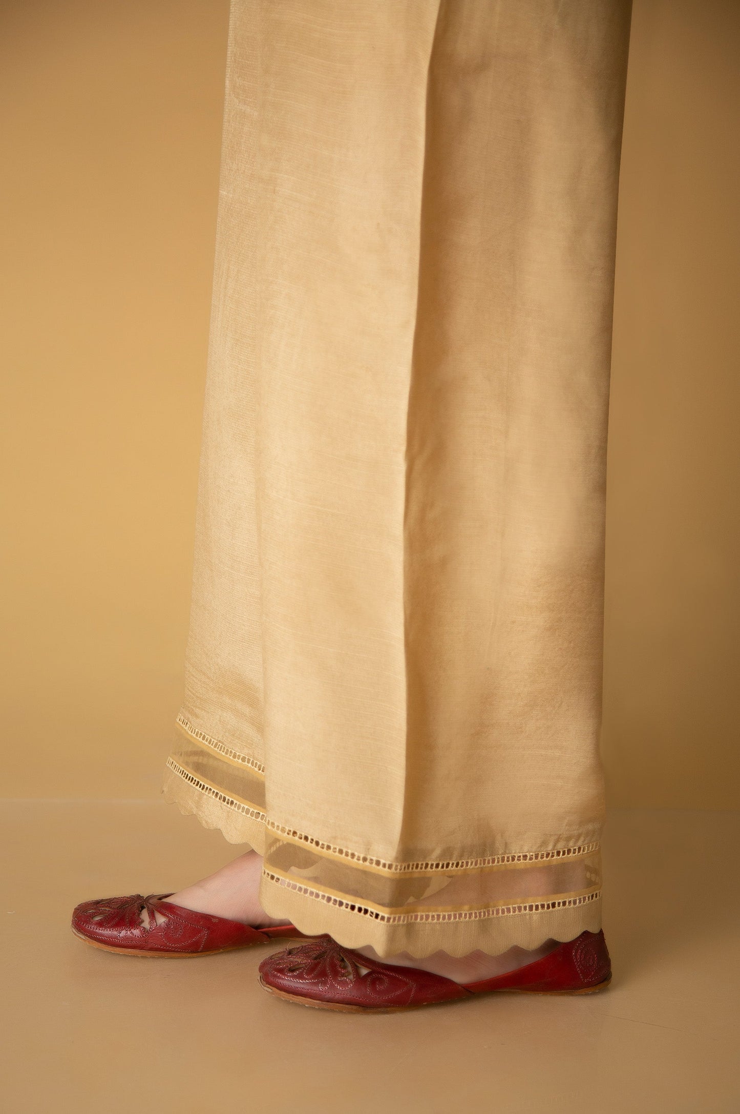 Stylized Rawsilk Cullotes - Gold