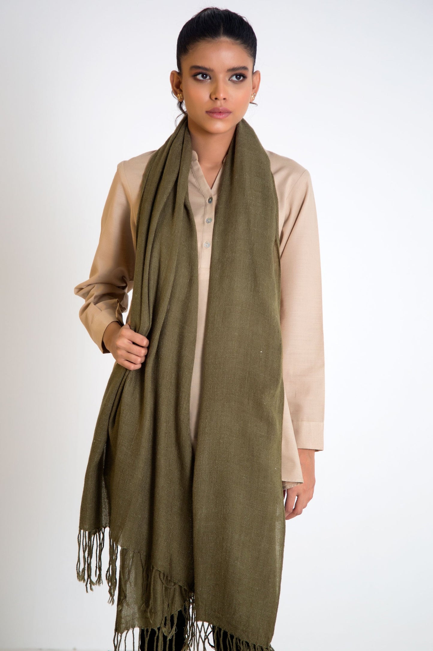 Solid Bordered Scarf