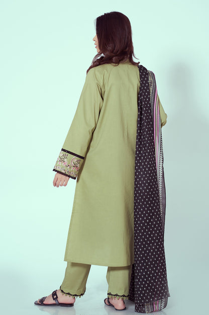 Unstitched 3 Piece Embroidered Lawn Suit