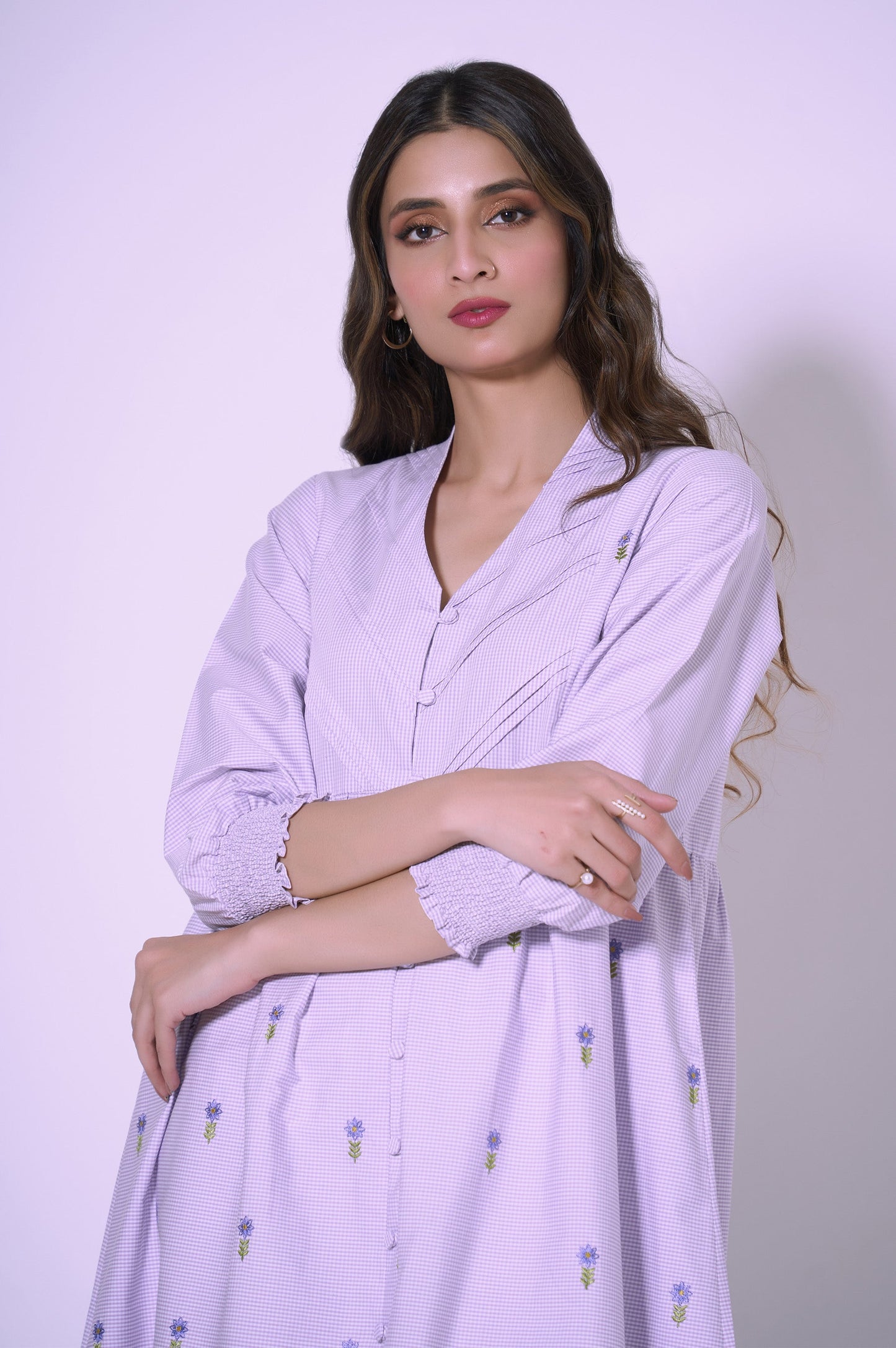 Stitched 1 Piece Yarn Dyed Dress