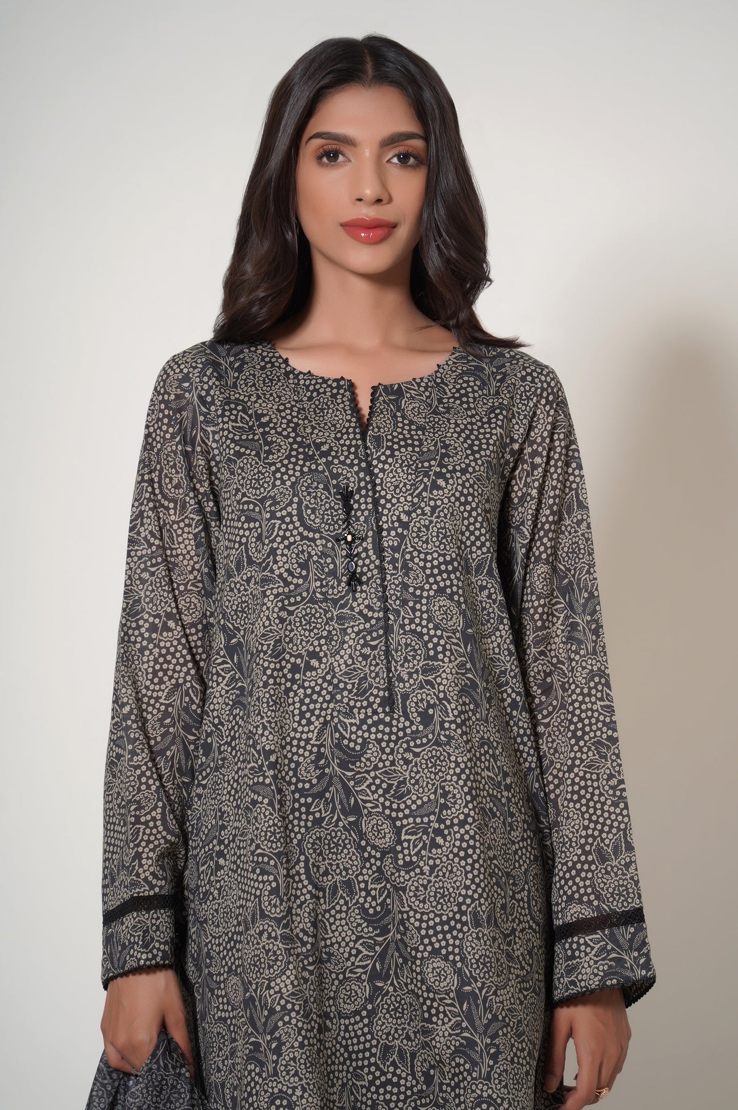 Unstitched 3 Piece Printed Cambric Suit