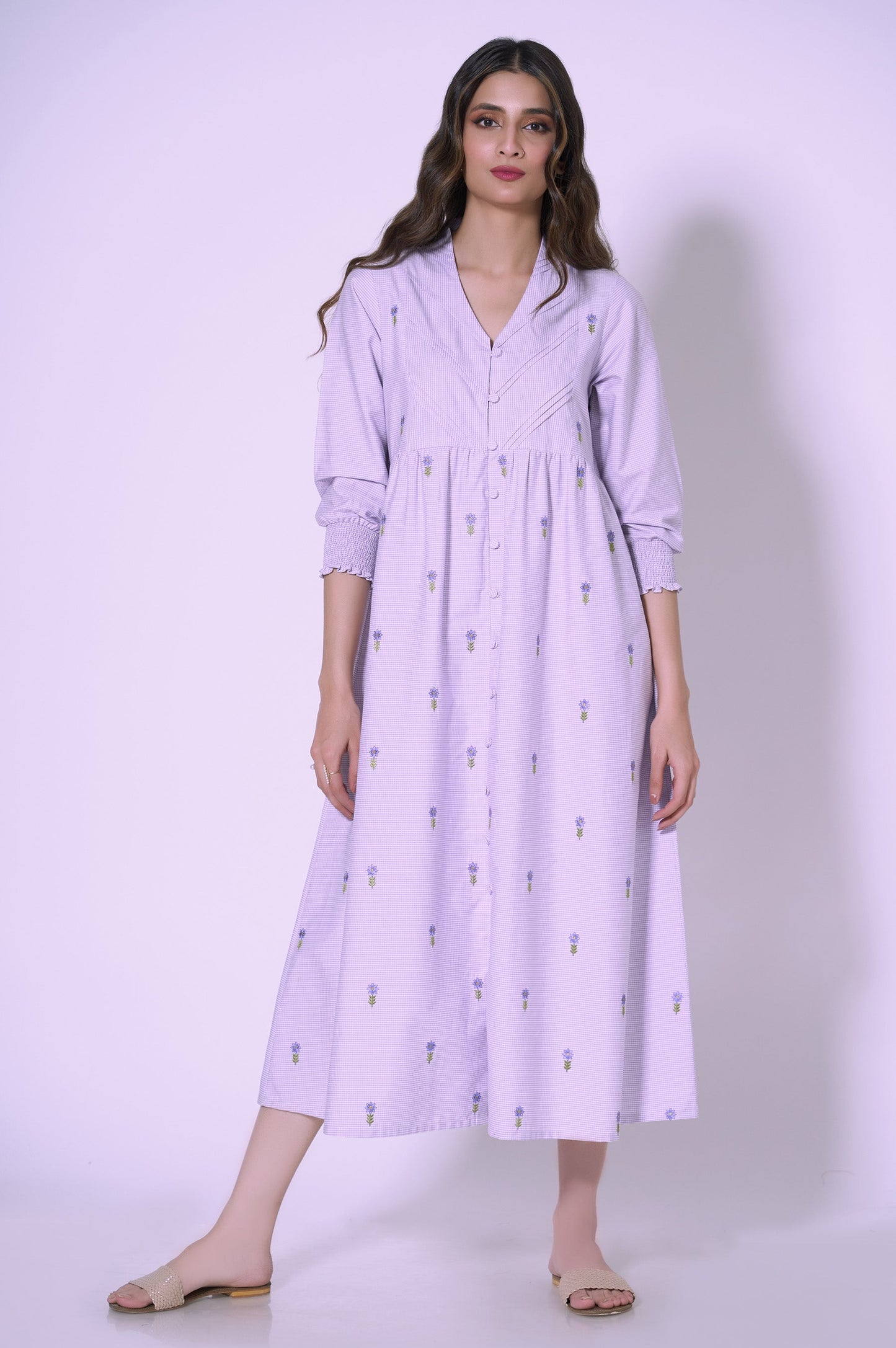 Stitched 1 Piece Yarn Dyed Dress