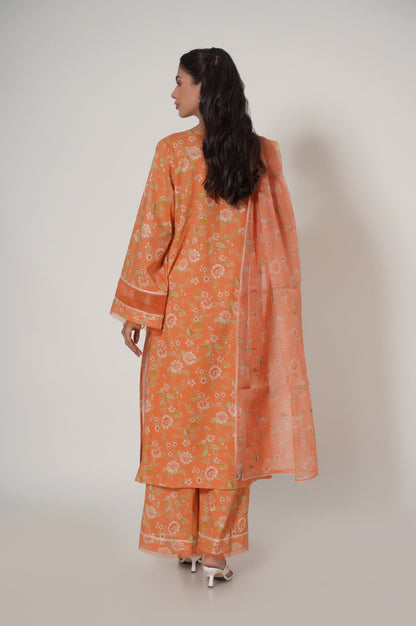Unstitched 3 Piece Printed Cambric Suit