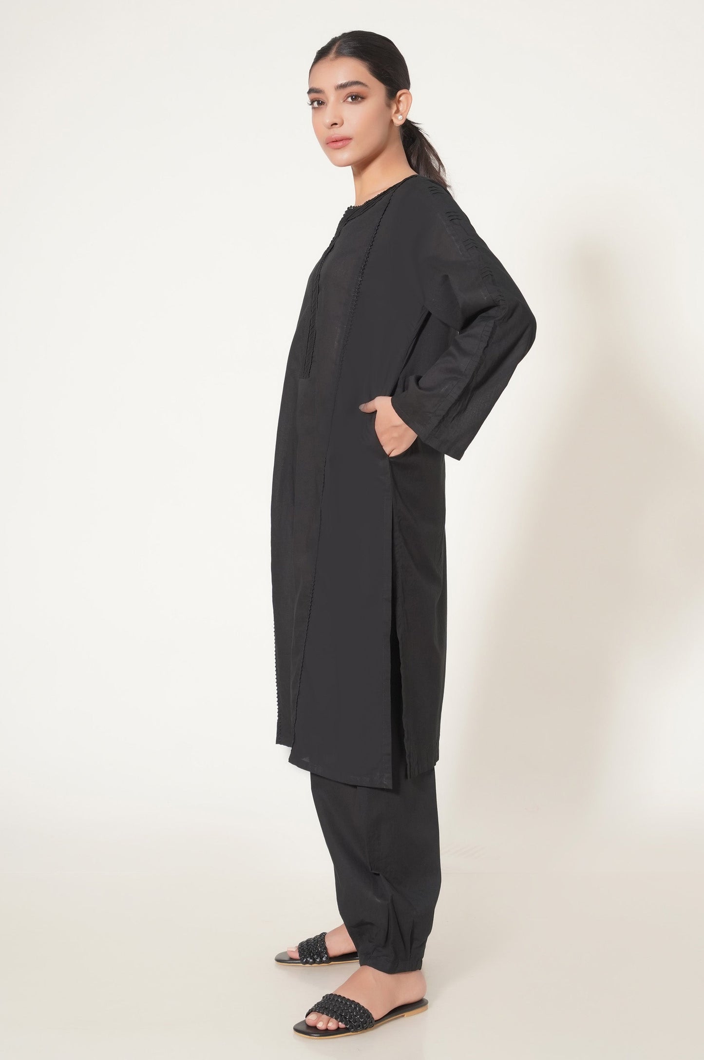 Stitched 2 Piece Cambric Stylized Suit