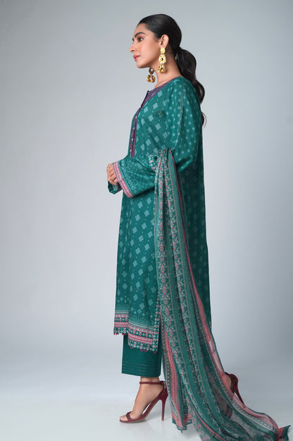 Stitched 3 Piece Printed Lawn Suit
