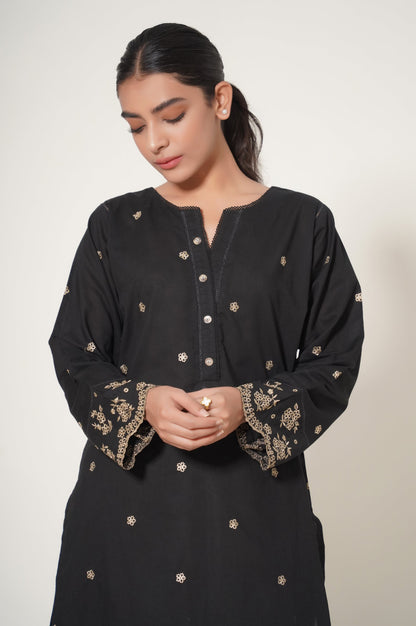 Stitched 2 Piece Cambric Embroidered Suit