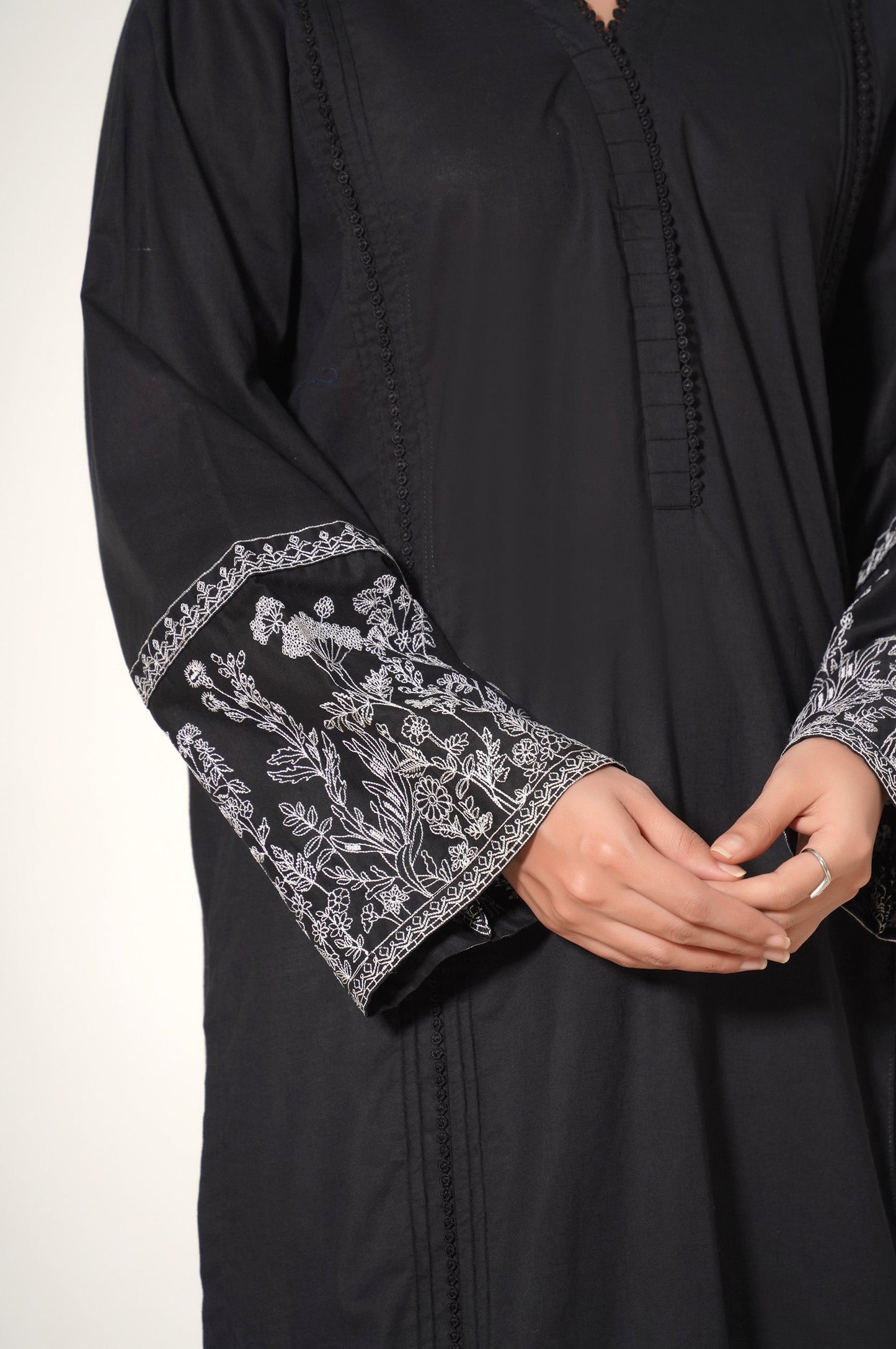 Stitched 2 Piece Cambric Embroidered Suit