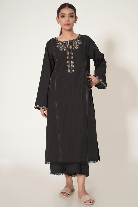 Stitched 2 Piece Dobby Embroidered Suit