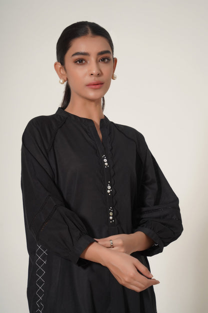 Stitched 1 Piece Cambric Embroidered Shirt