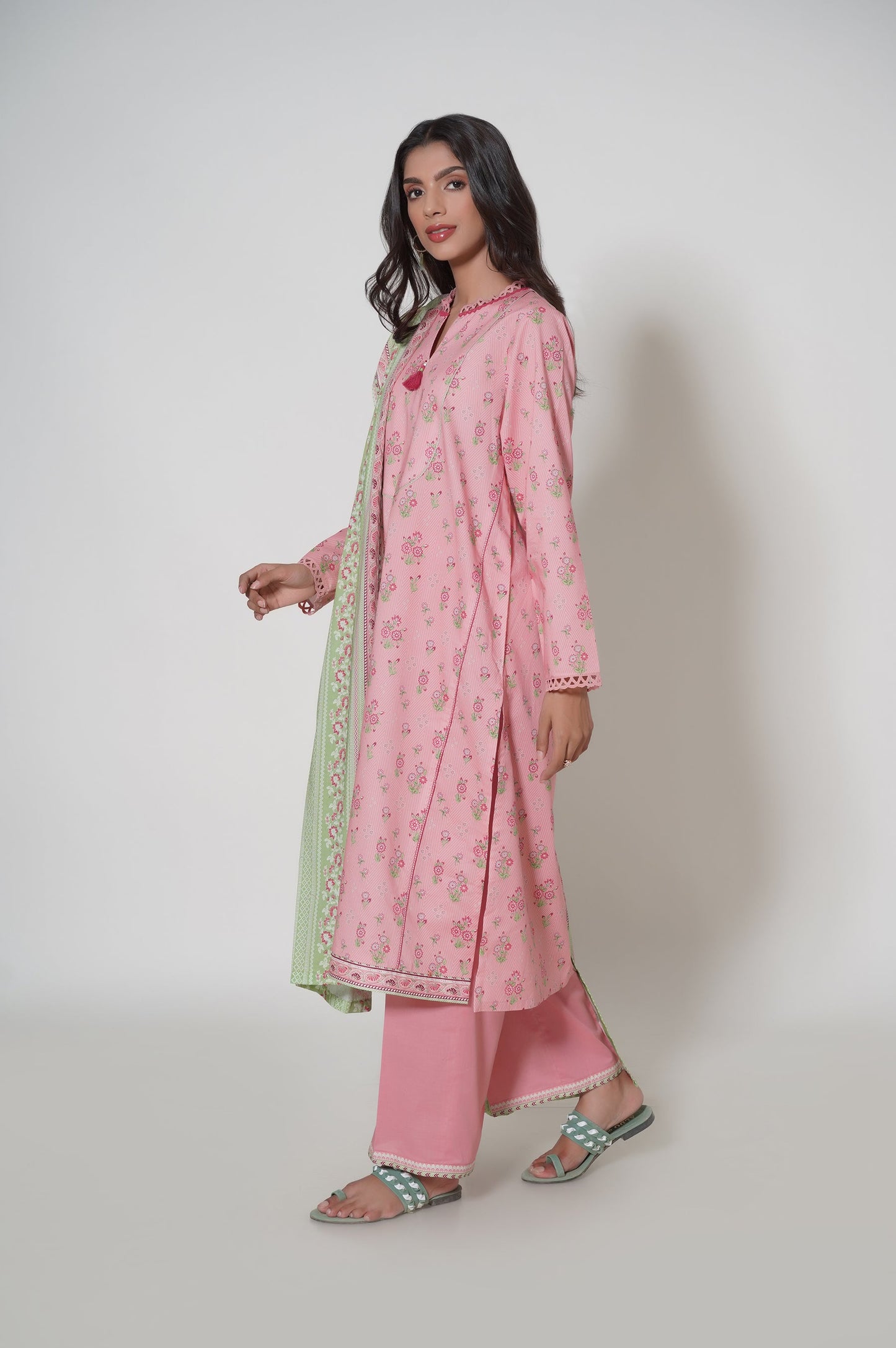 Unstitched 3 Piece Printed Cambric Suit