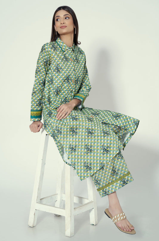 Unstitched 1 Piece Printed Lawn Shirt