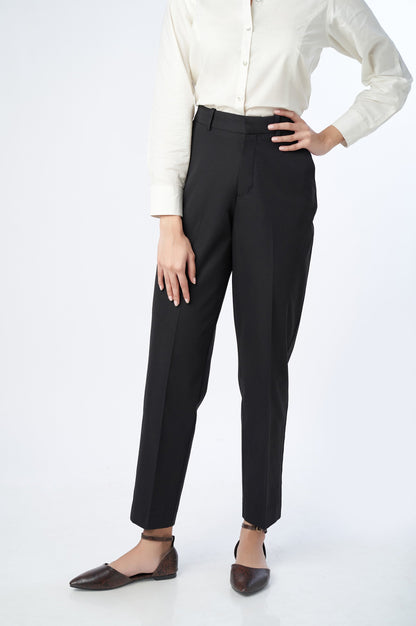 Straight Fit Formal Pants - Black