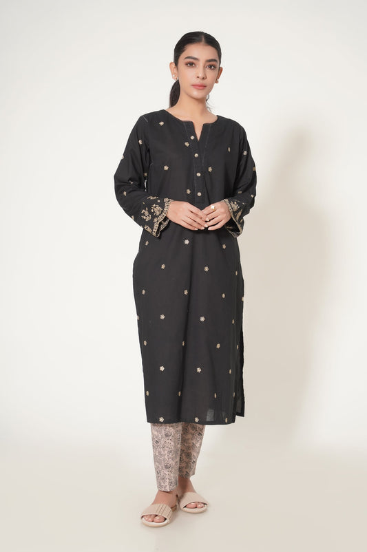 Stitched 2 Piece Cambric Embroidered Suit