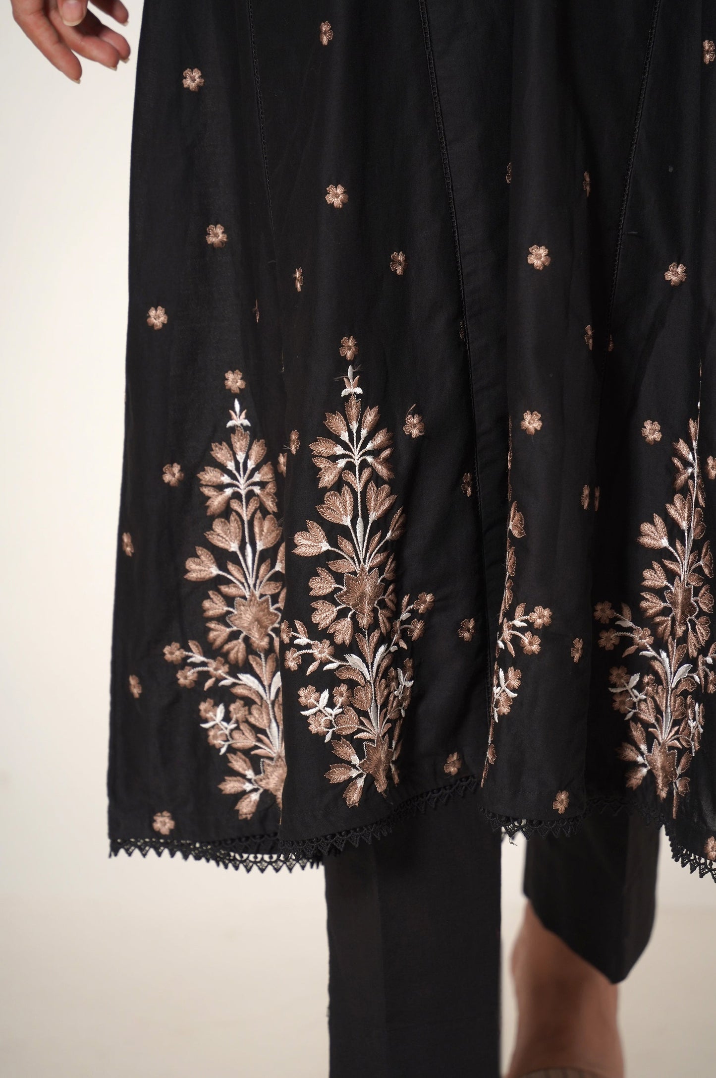 Stitched 1 Piece Cambric Embroidered Shirt