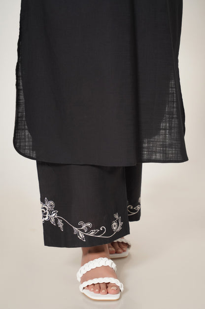 Stitched 2 Piece Both Side Slub Embroidered Suit