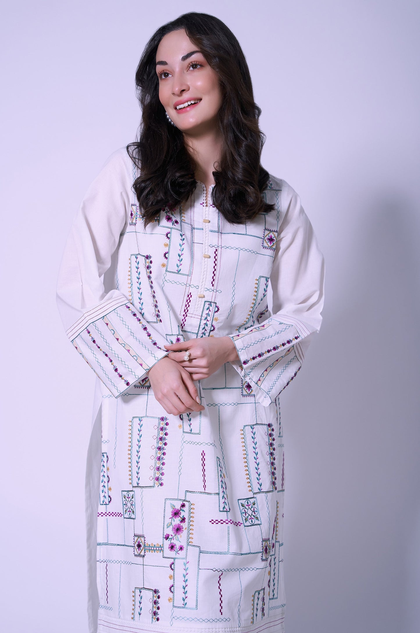 Stitched 1 Piece Cambric Shirt