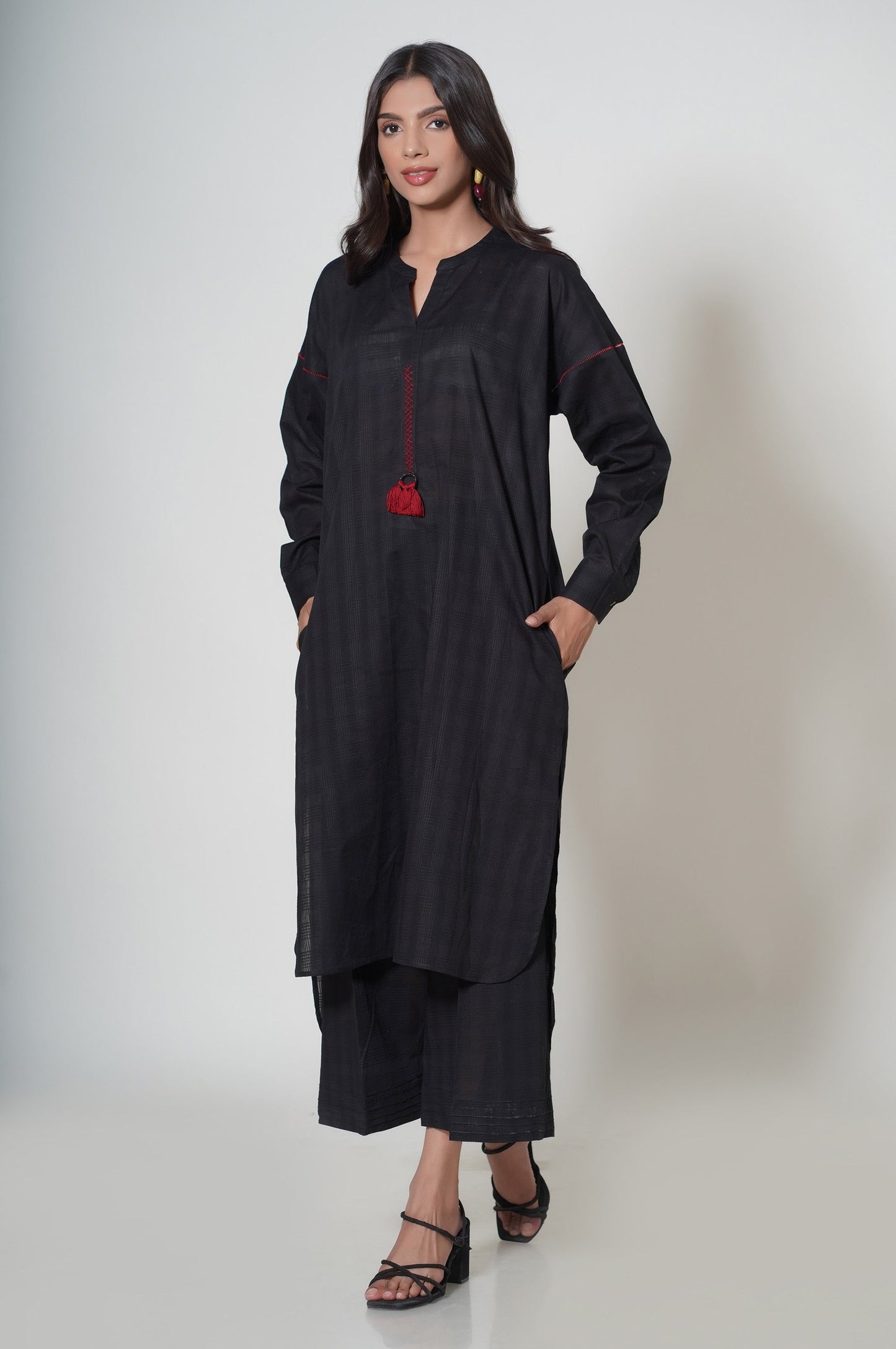 Stitched 2 Piece Dyed Cambric Suit