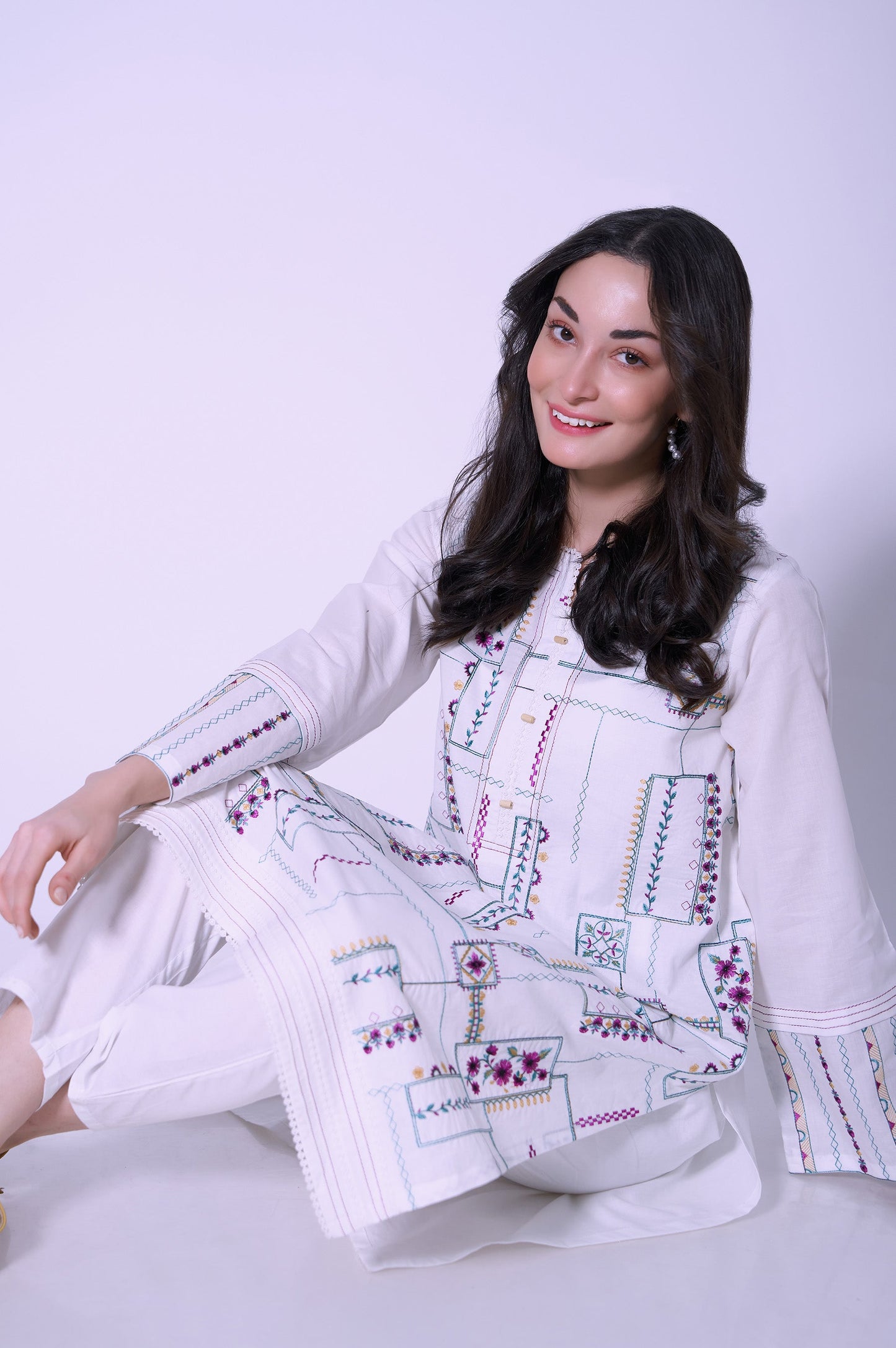 Stitched 1 Piece Cambric Shirt