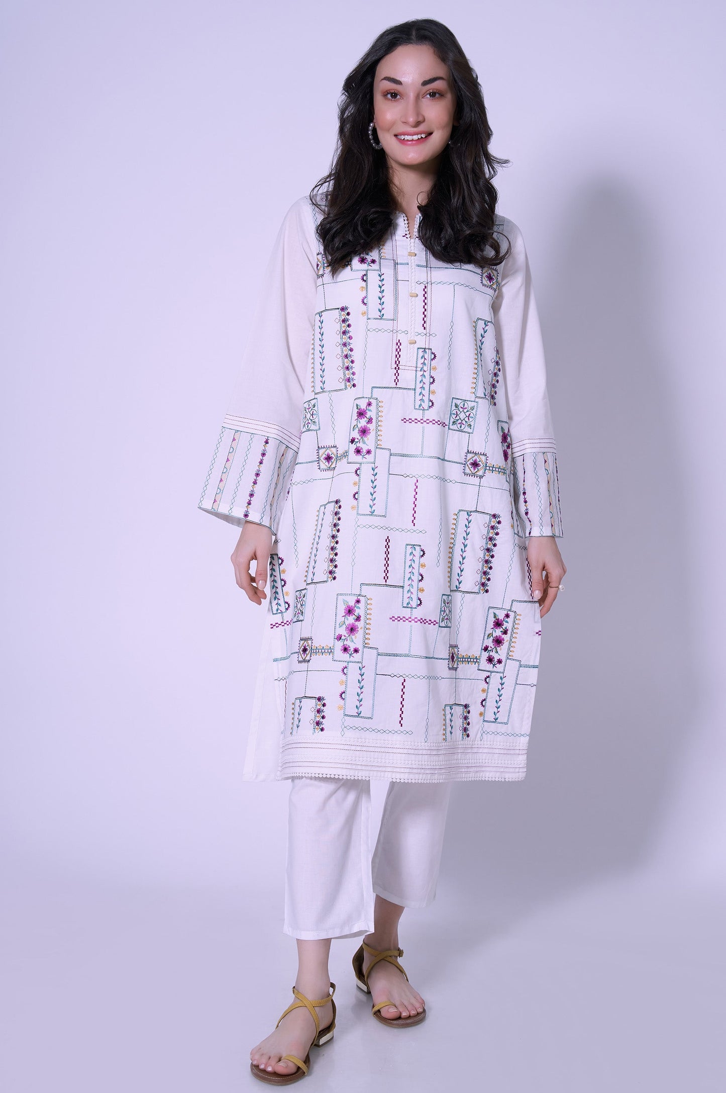 Stitched 1 Piece Cambric Shirt