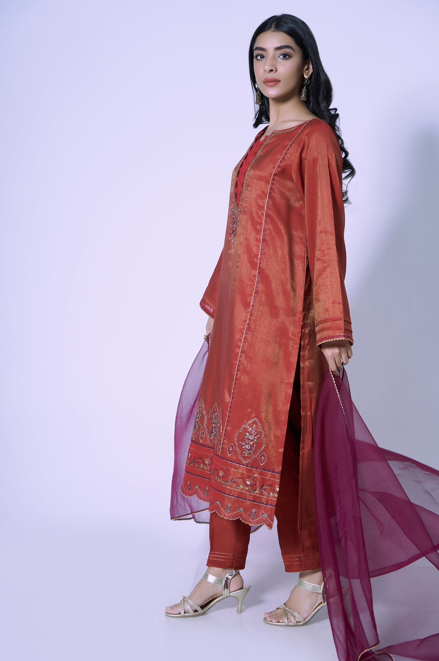 Stitched 3 Piece Staple Mysuri Embroidered Suit